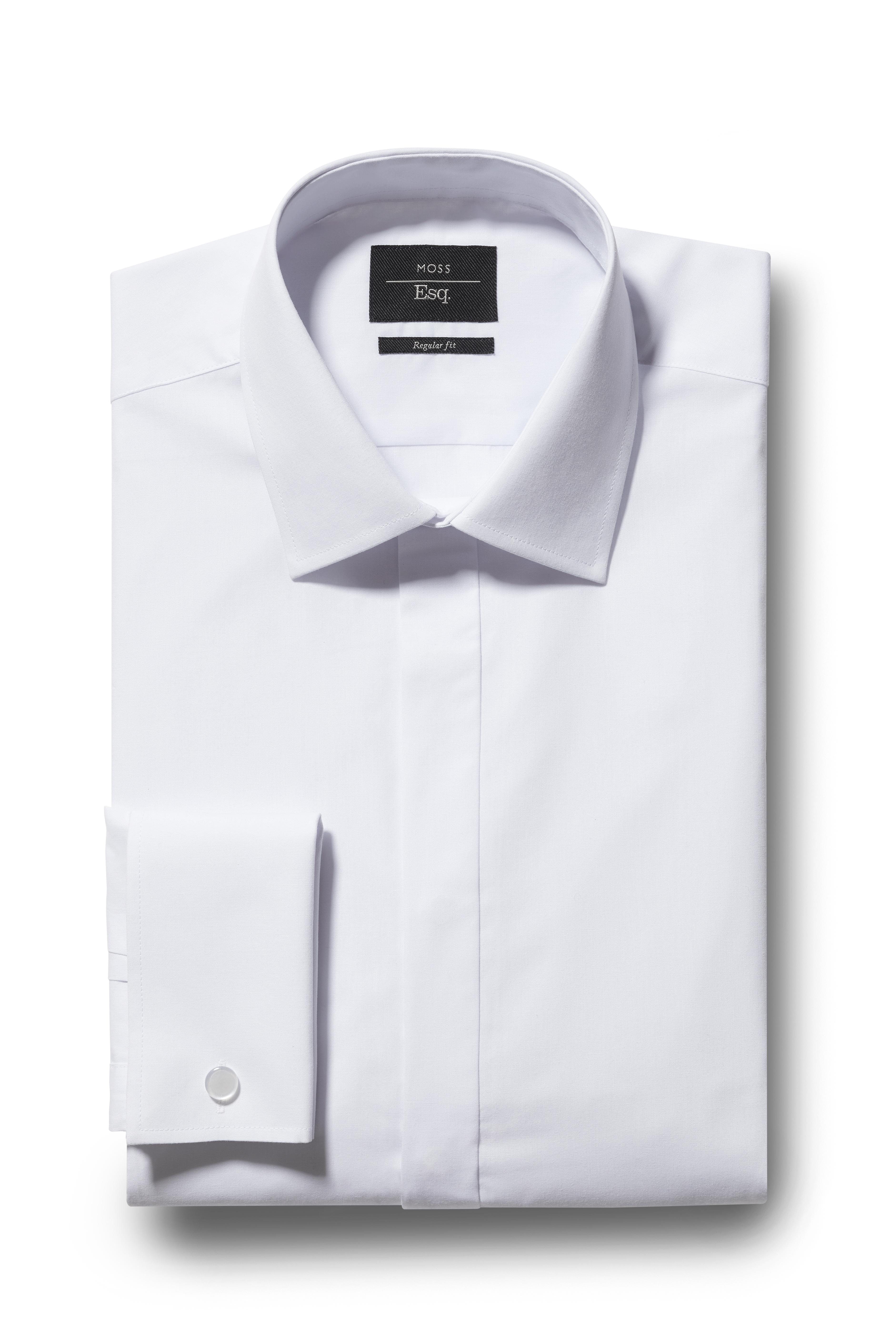 Moss Esq. Synthetic Regular Collar Double Cuff Dress Shirt in White for ...