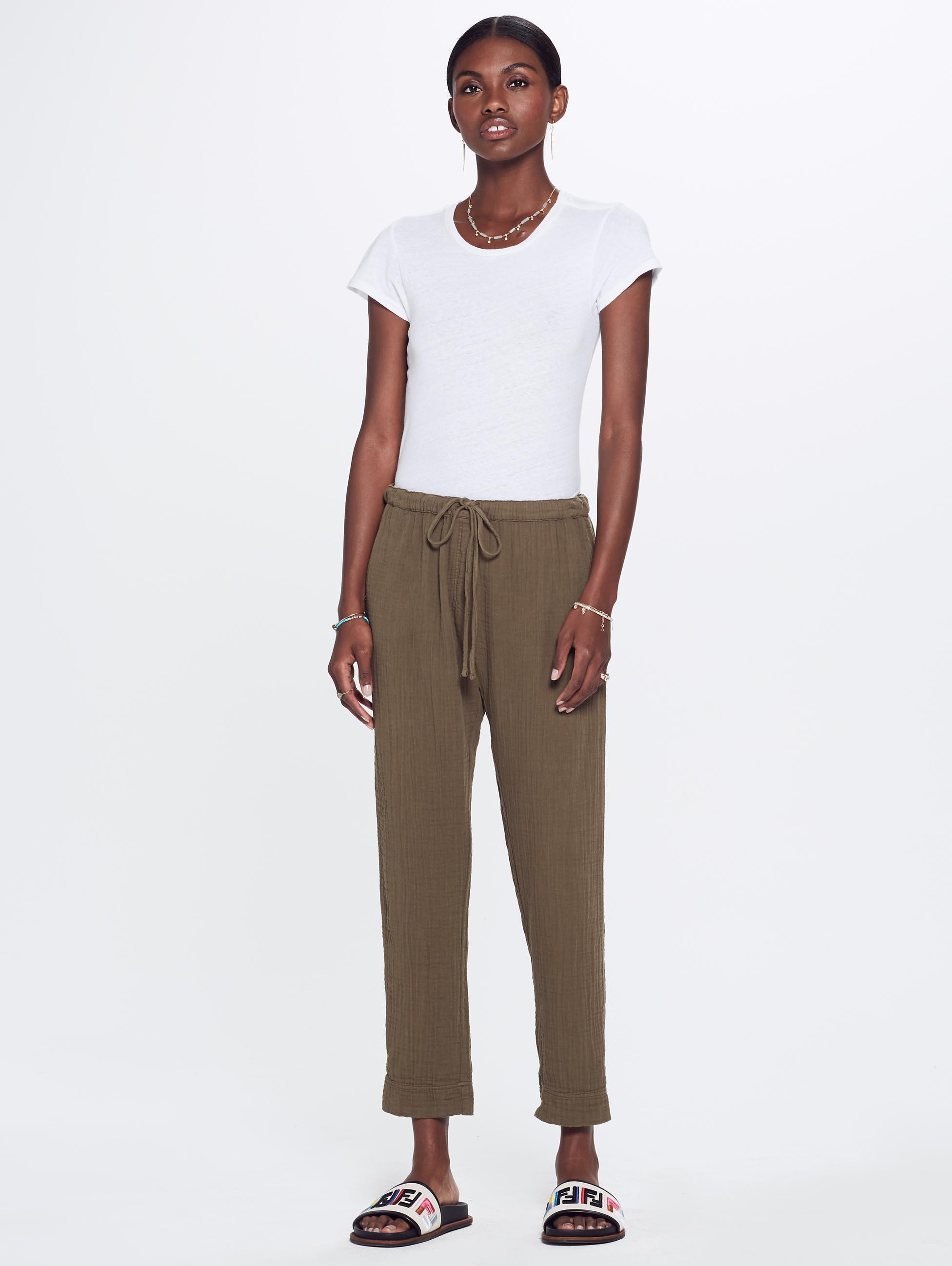 Xirena Jordyn Chelsea Gauze Pant Army Green Lyst