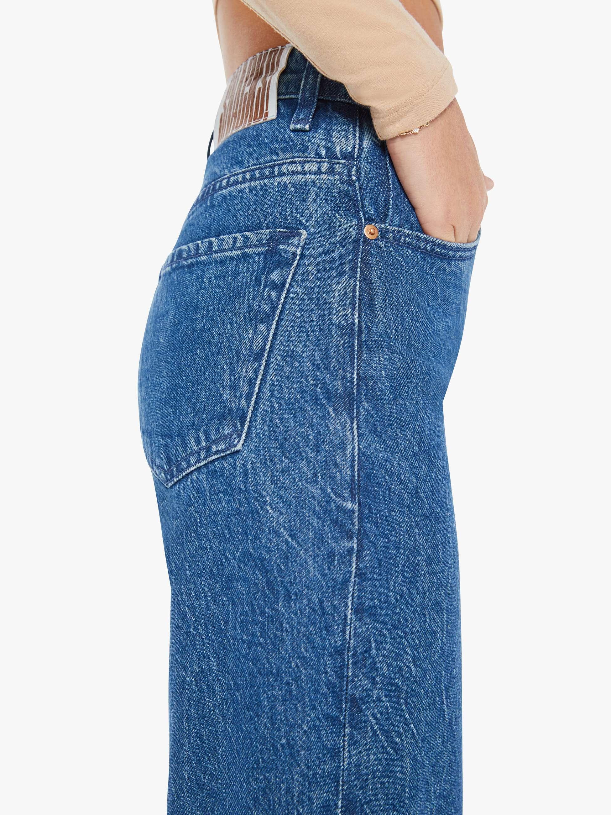 Mother SNACKS! High Waisted Double Stack Straight Leg Ankle