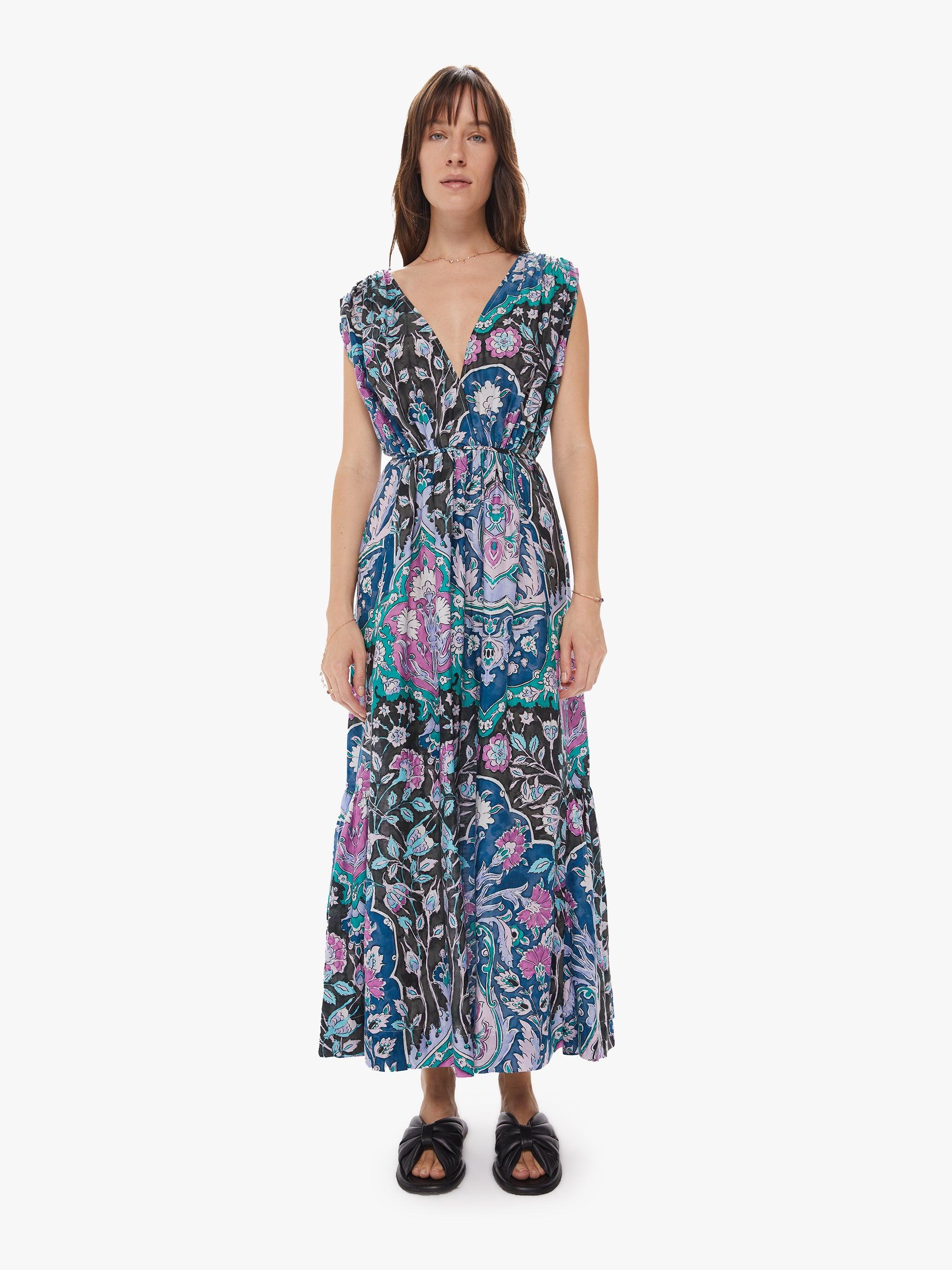 Maria Cher Algae Sleeveless Maxi Dress in Blue | Lyst