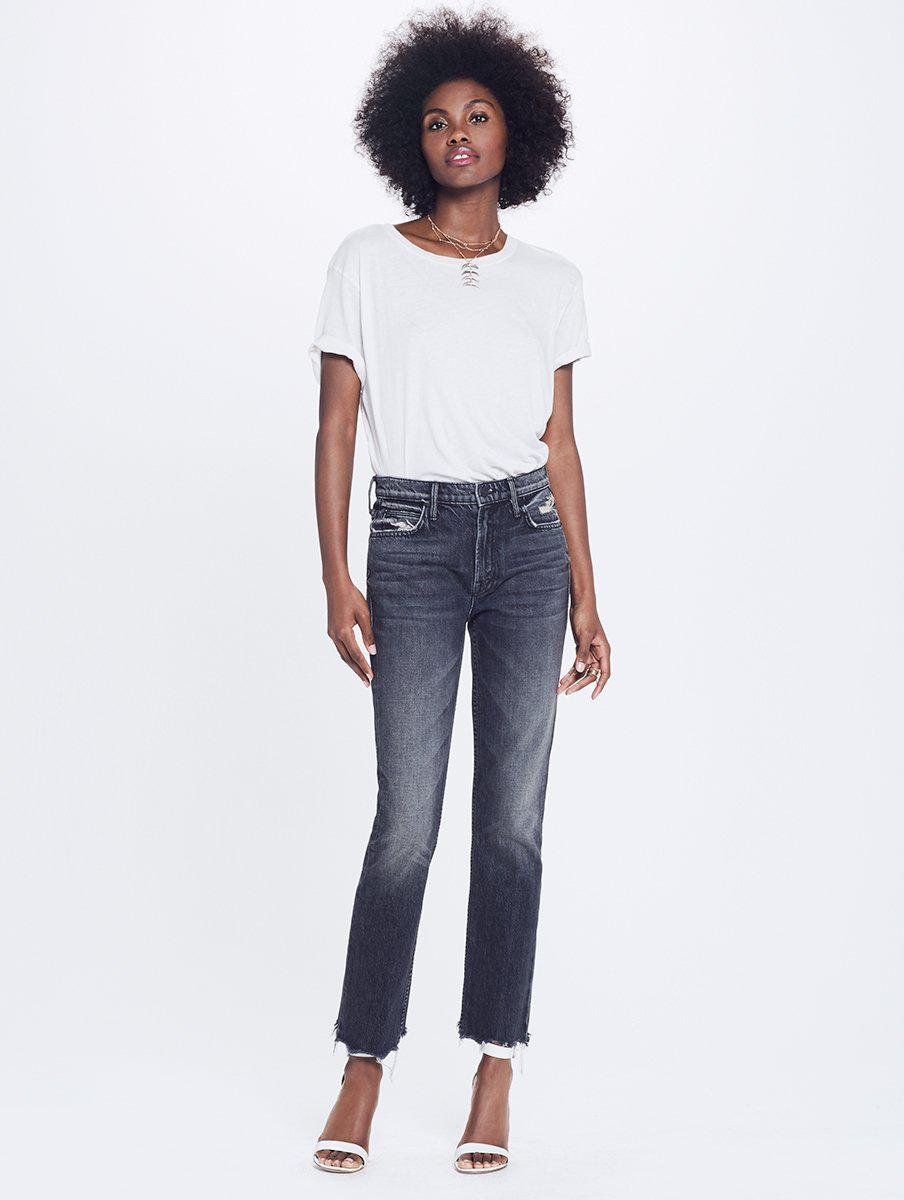 Mother Denim Flirt Chew in Black | Lyst 