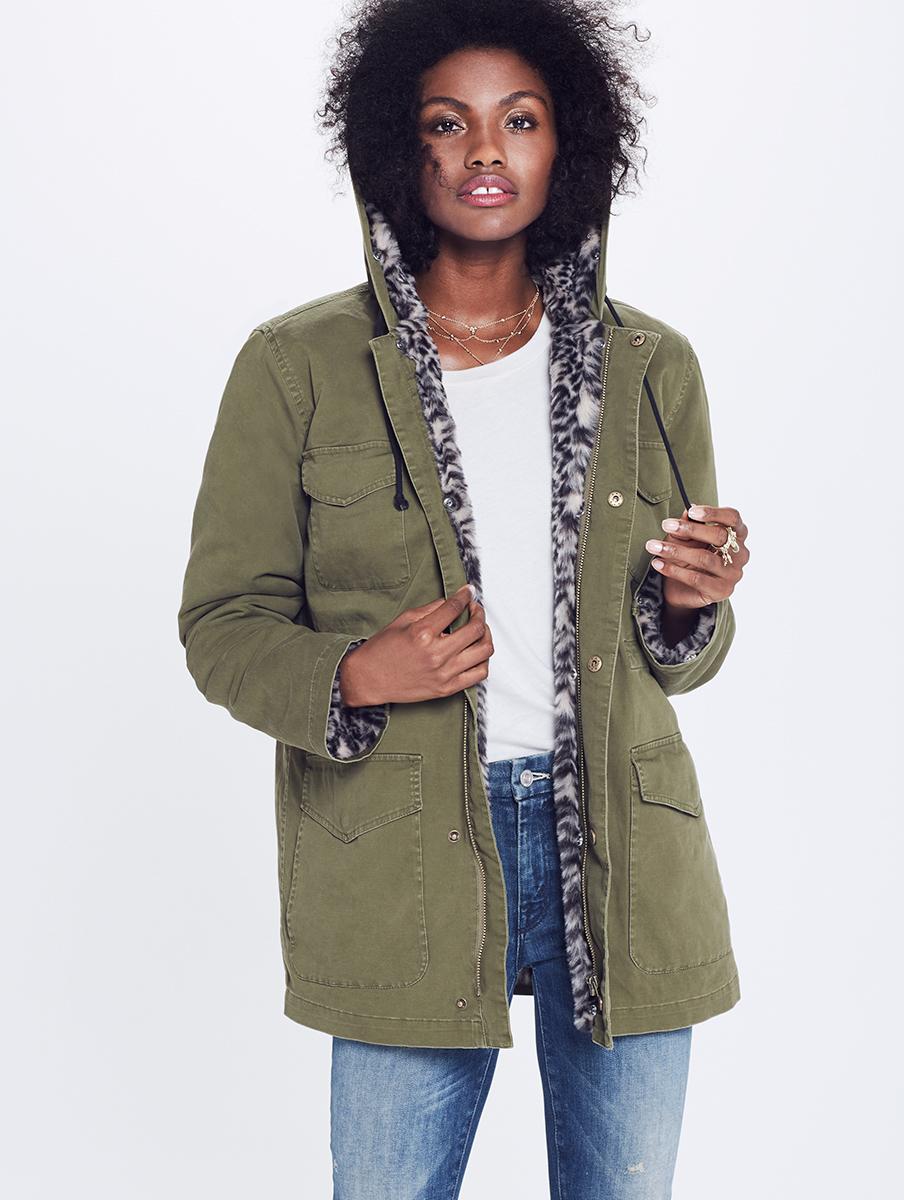 Mother Long Drawn Jacket in Green | Lyst