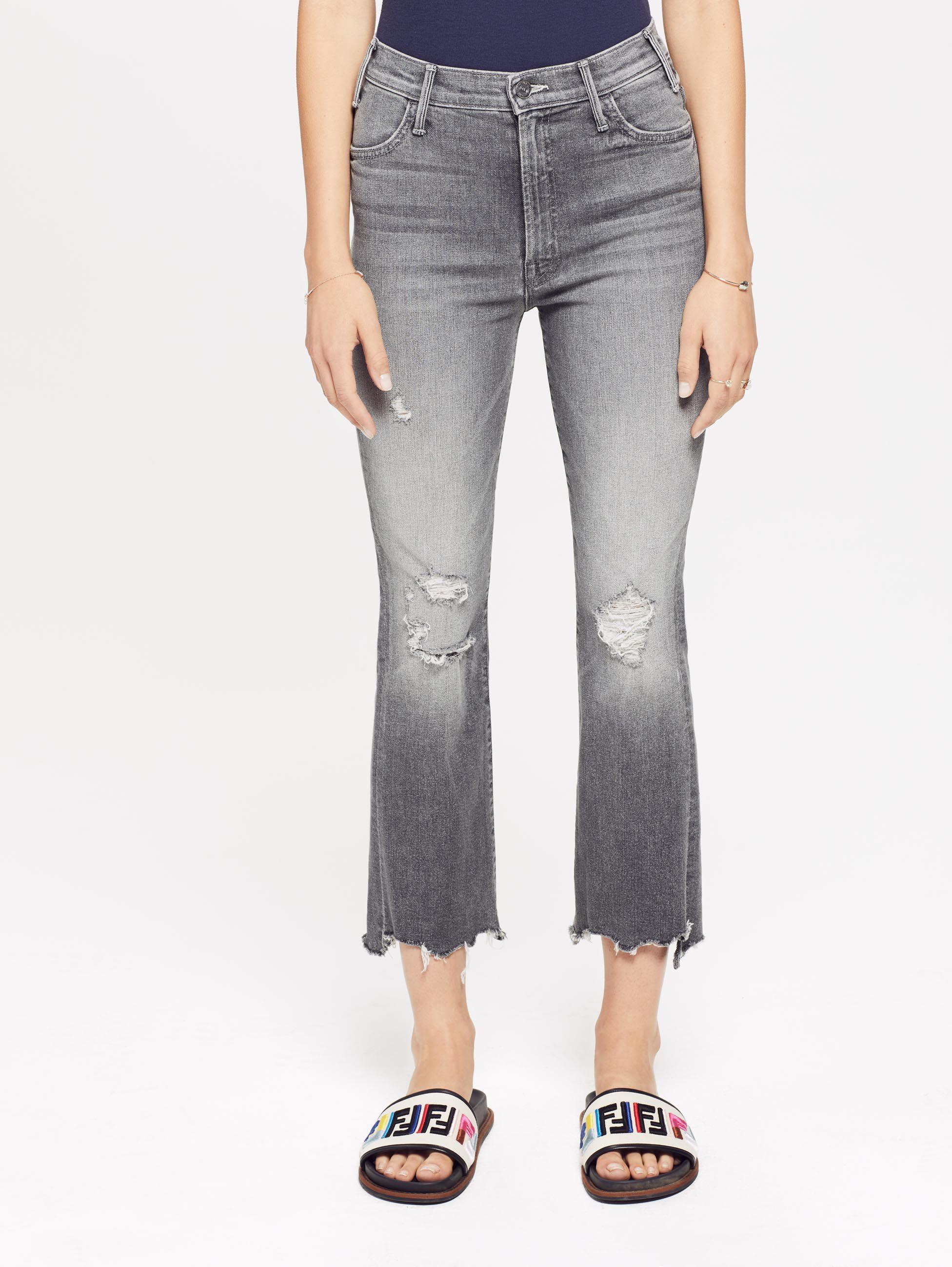 Mother Denim The Hustler Crop Step Chew 
