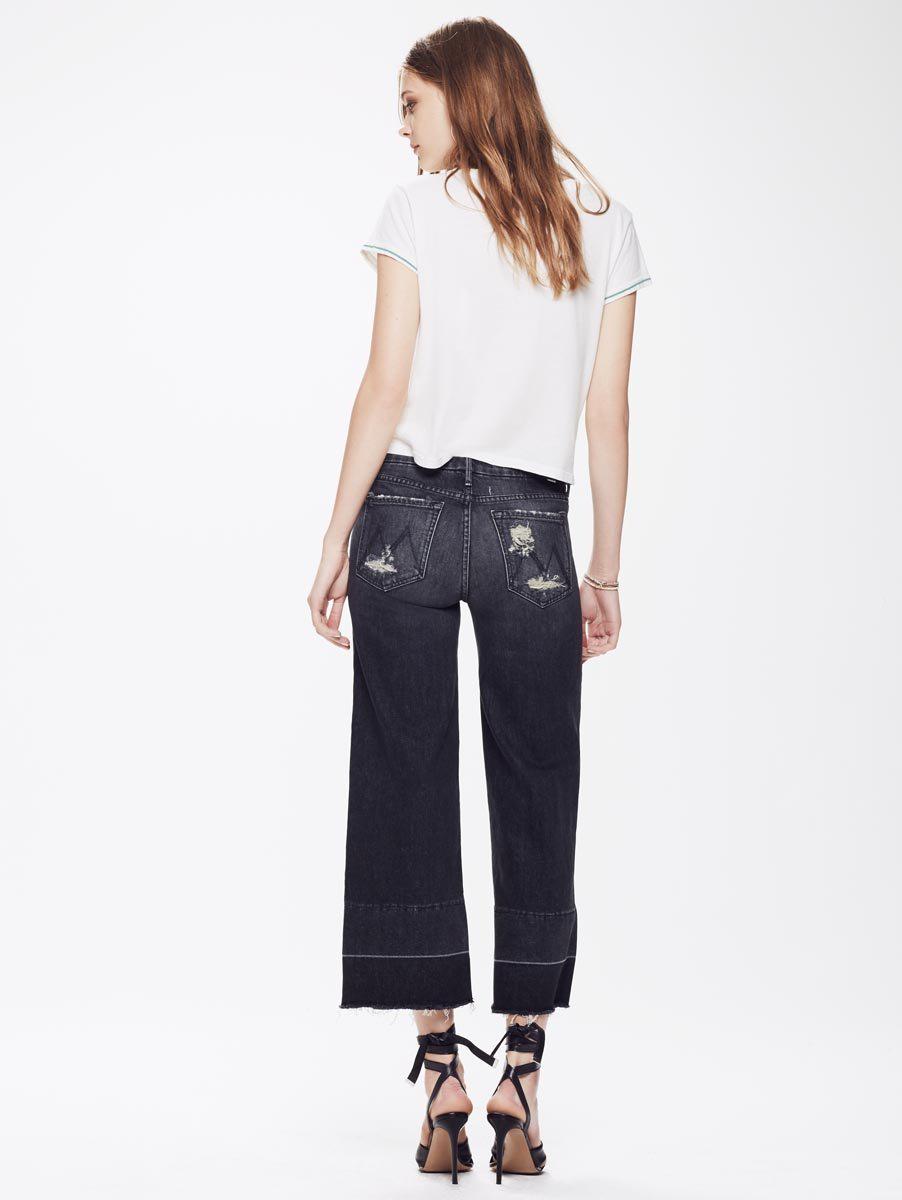 Mother Cotton Roller Crop Undone Hem in 