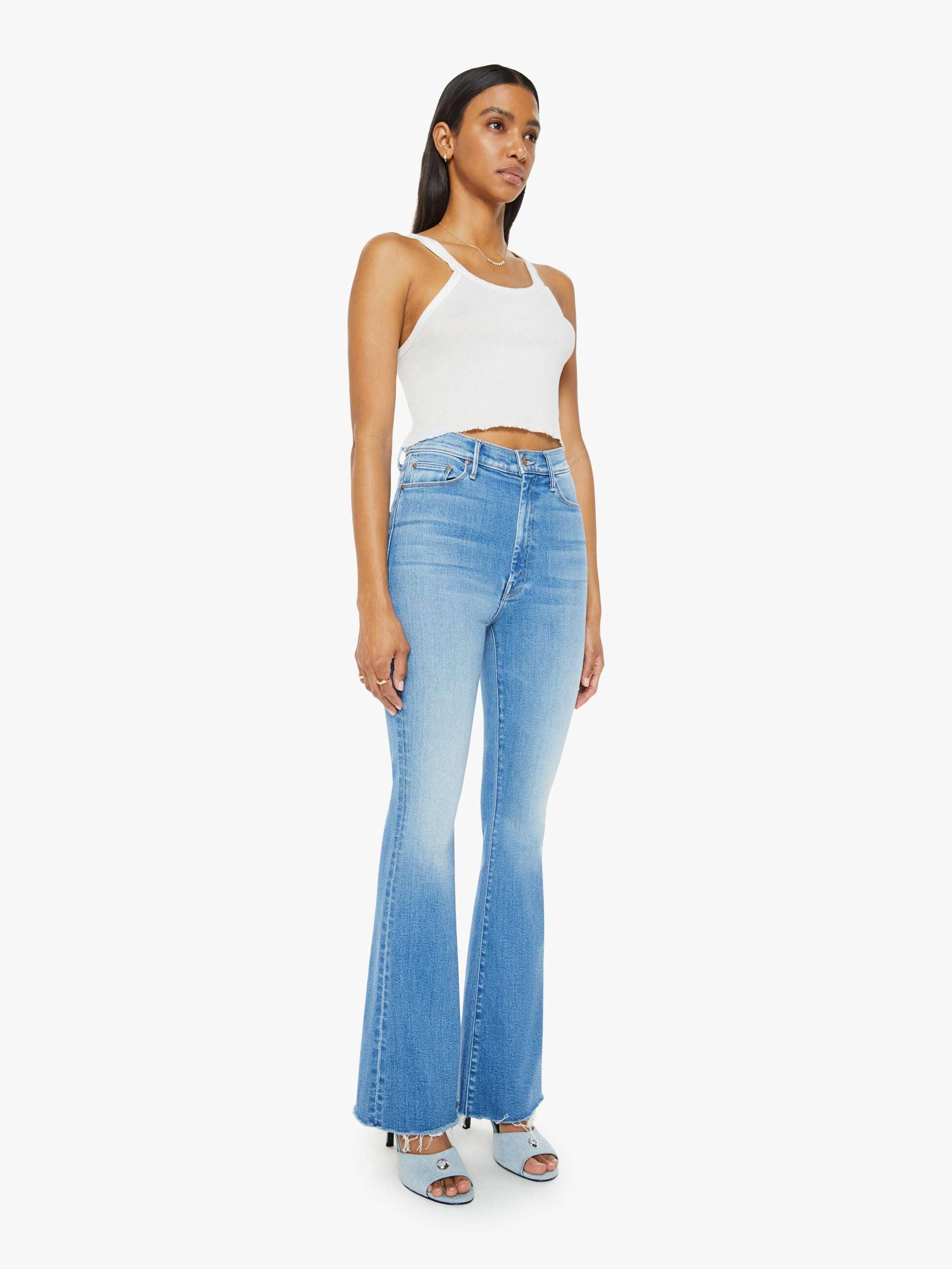 Nordstrom Mother High Waist Fray Hem Bootcut Jeans Mother High Waisted  Weekender Fray Read Between The Lines Jeans In