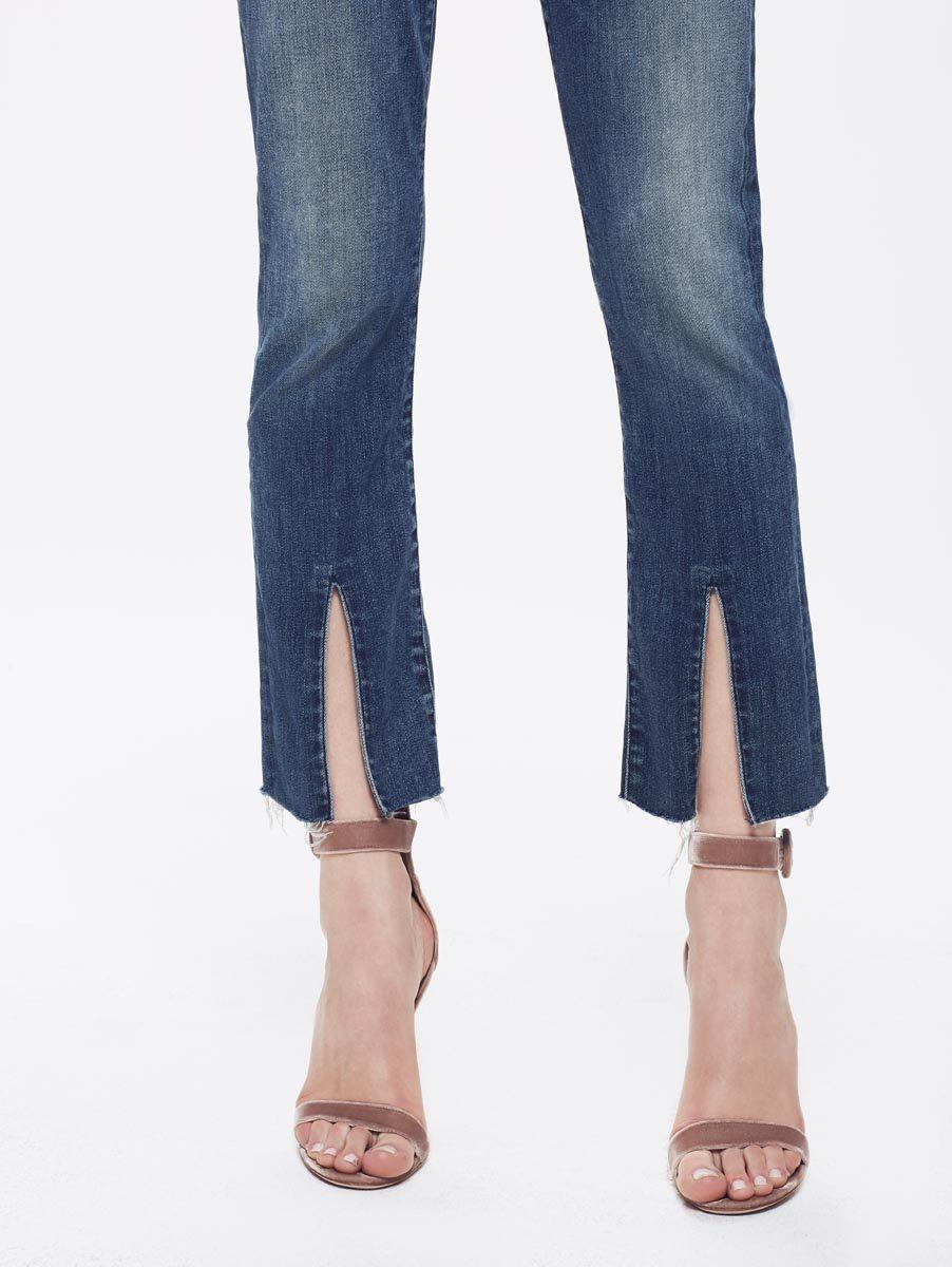 Mother Cotton Insider Slit Ankle Fray 