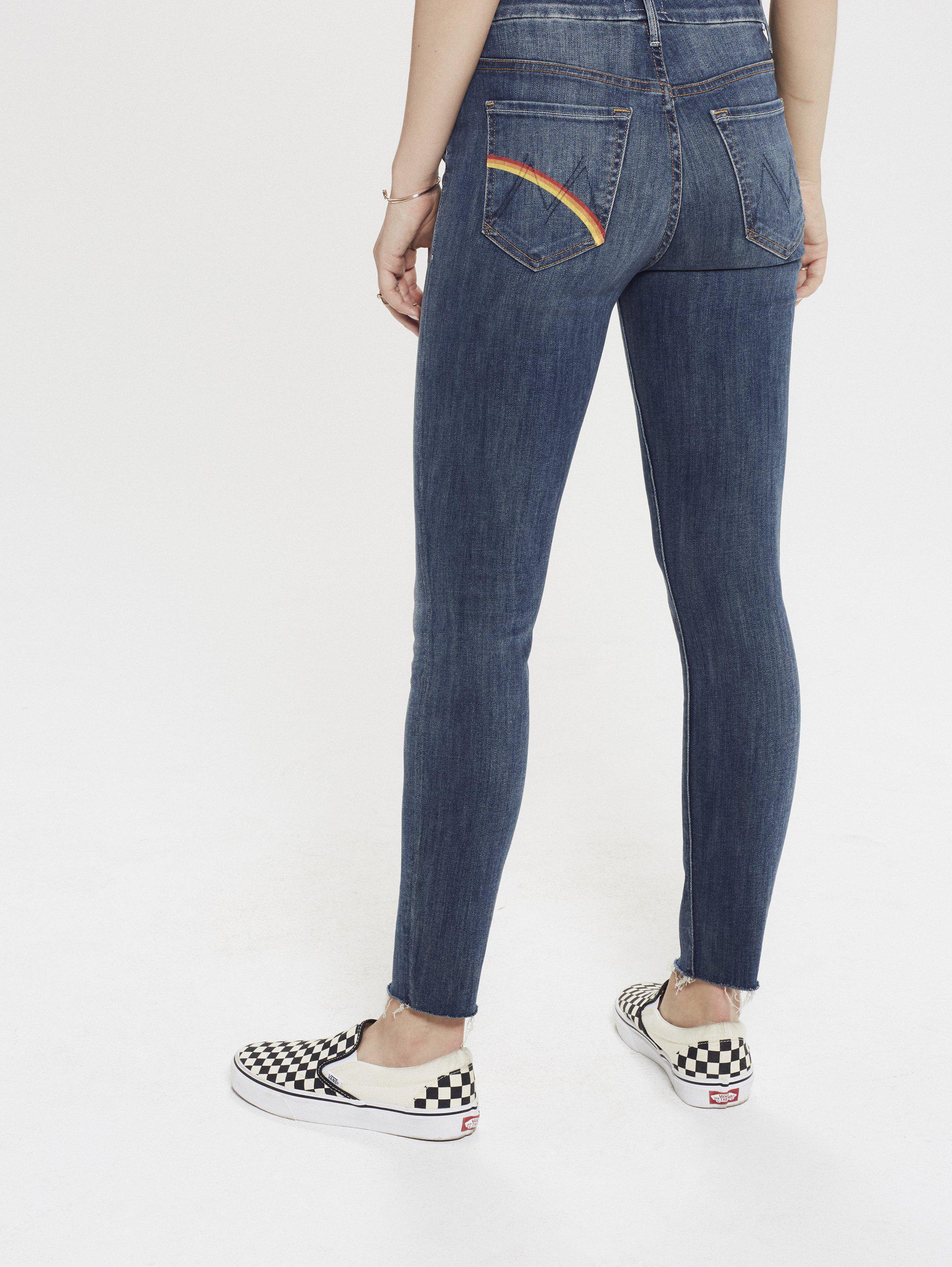 mother denim rainbow pocket