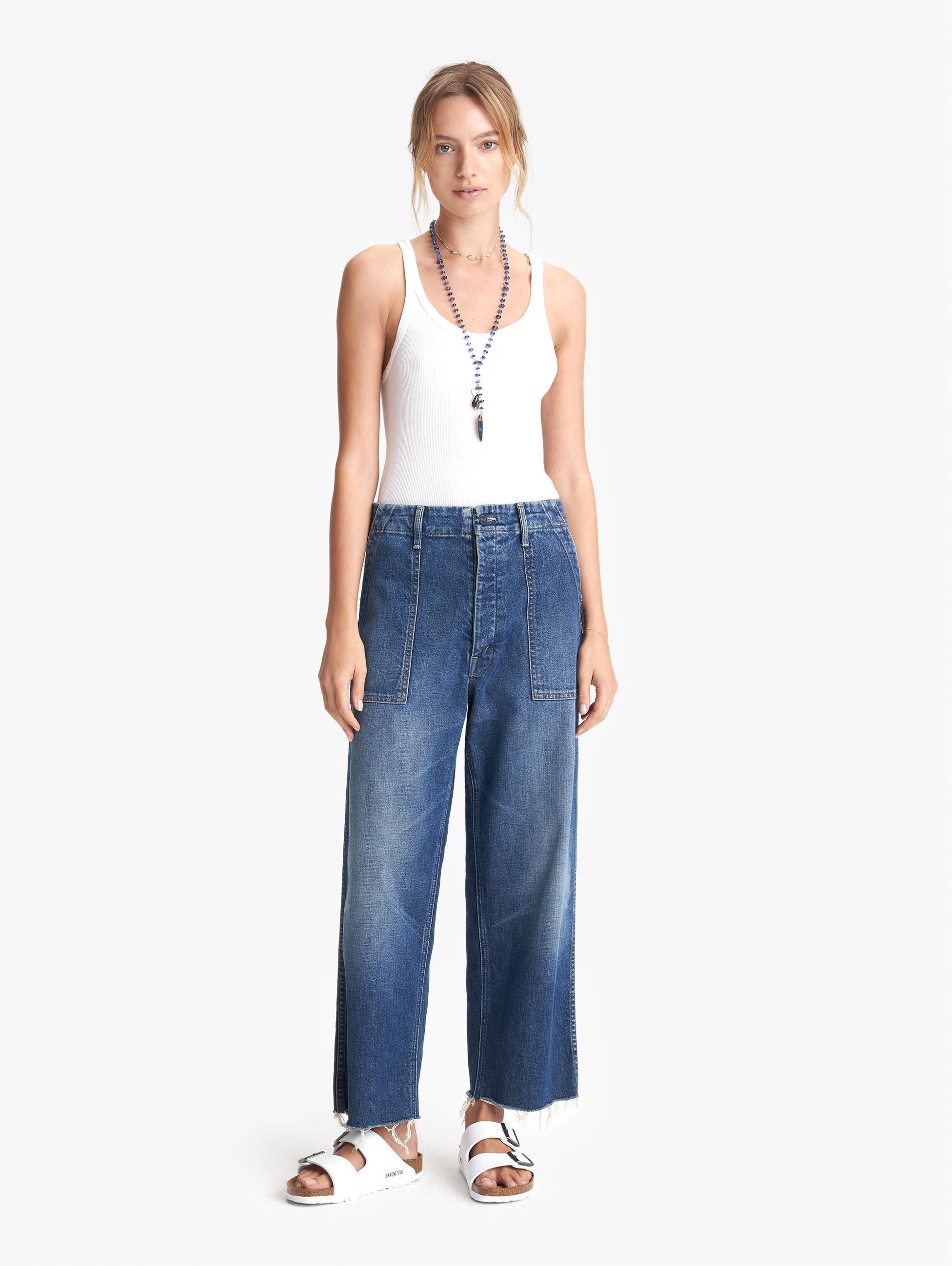 Patch Pocket Zip Private Ankle Fray 