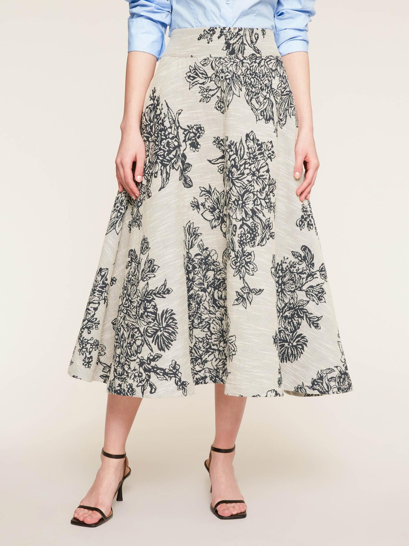 Gonna midi jacquard di mötivi in Bianco | Lyst