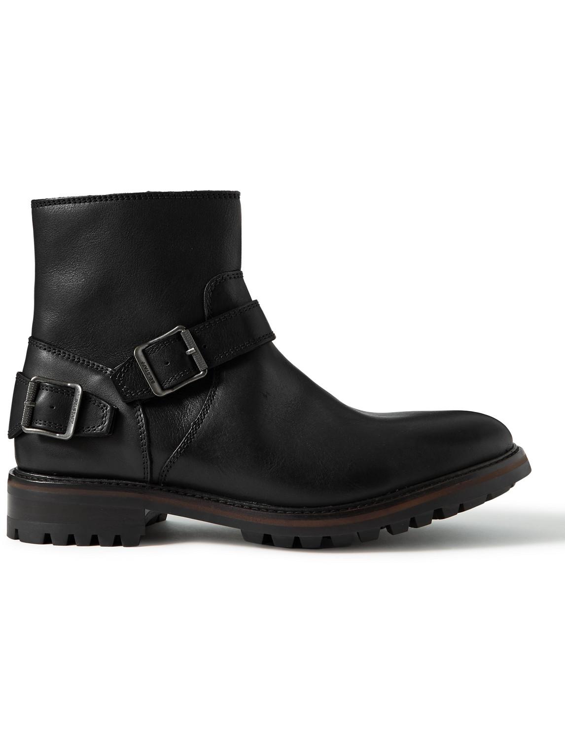 Belstaff Trialmaster Leather Boots in Black for Men | Lyst