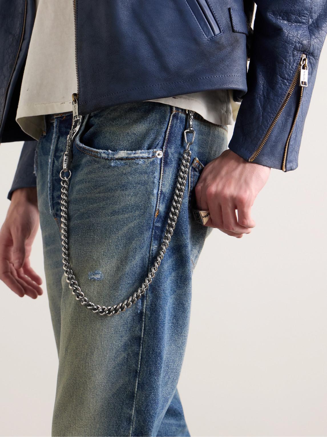 Enfants Riches Deprimes Engraved Wallet Chain in White for Men