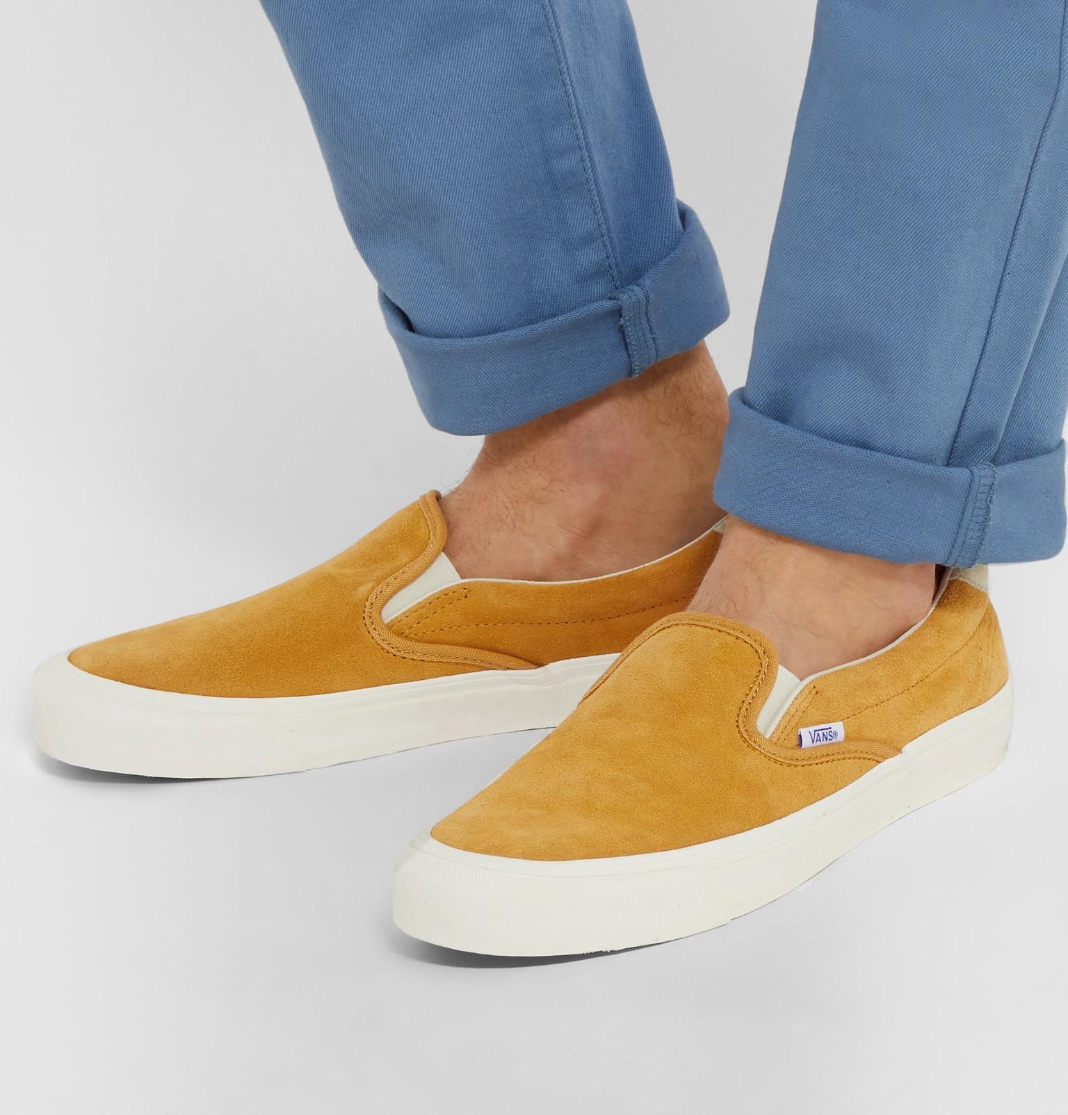 vans jaune slip on