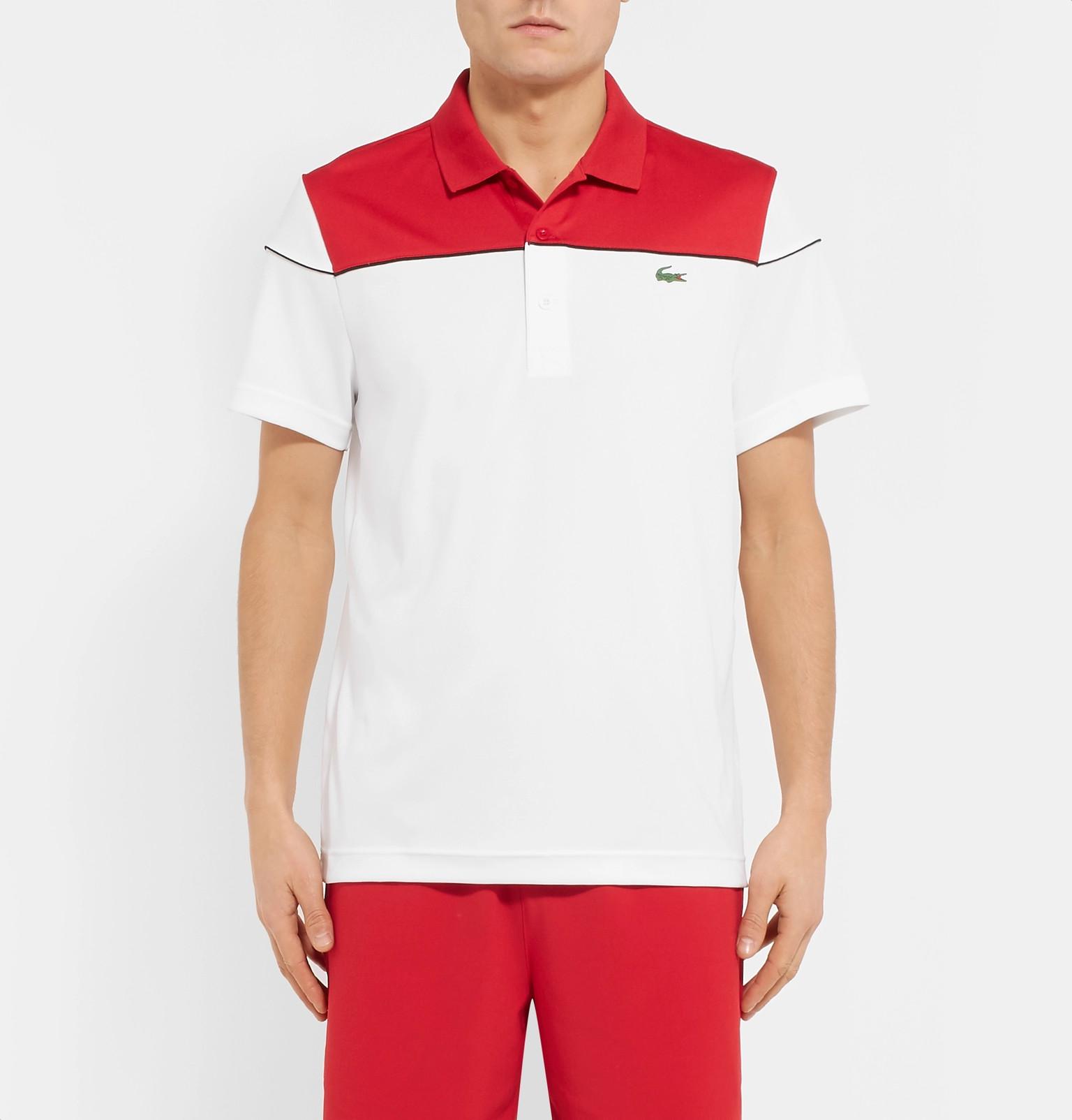 Lacoste Sport Synthetic Novak Djokovic Piqué Tennis Polo Shirt in White for Men Lyst