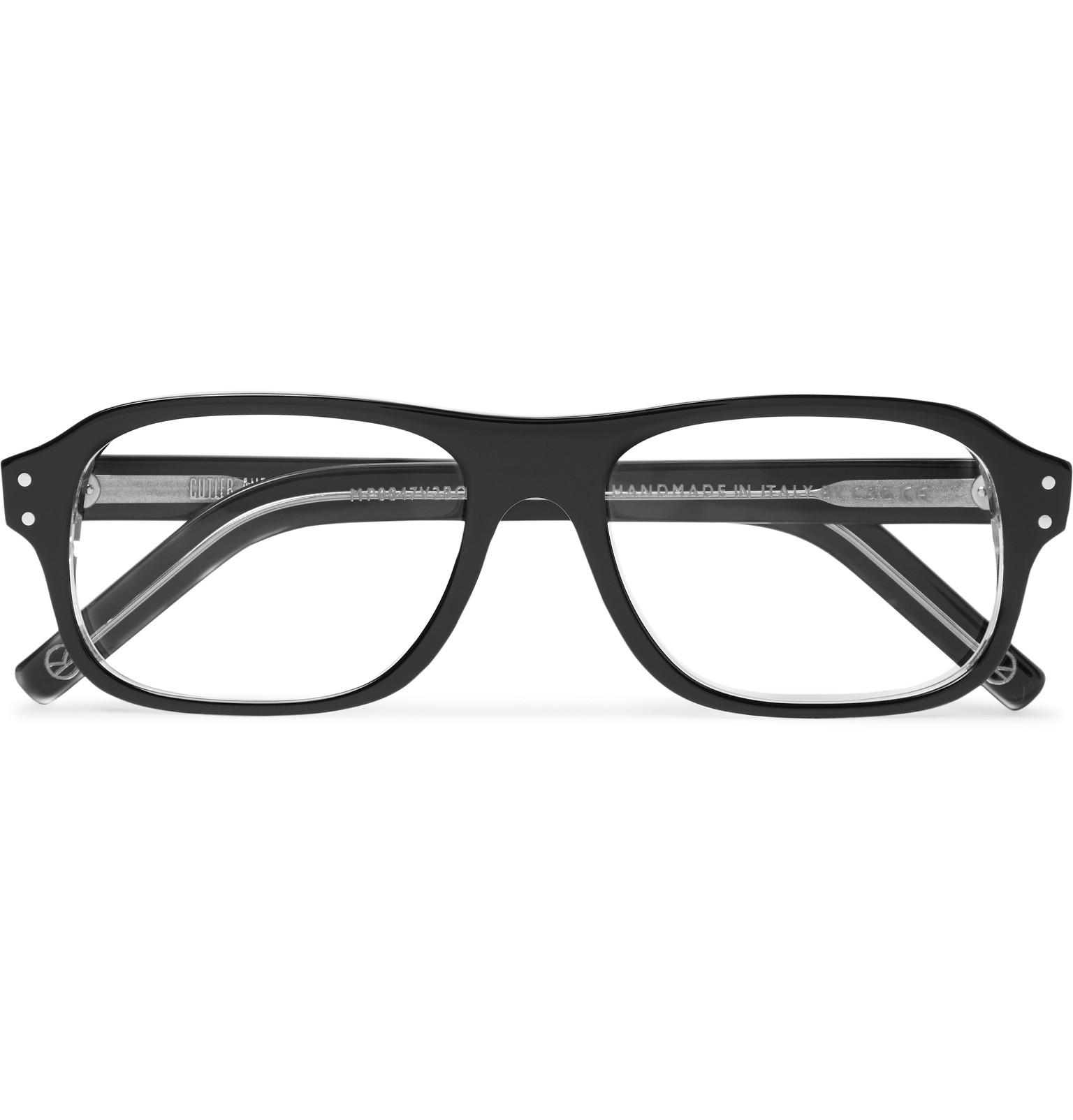 Kingsman + Cutler And Gross Rectangle-frame Acetate Optical Glasses in  Black for Men | Lyst