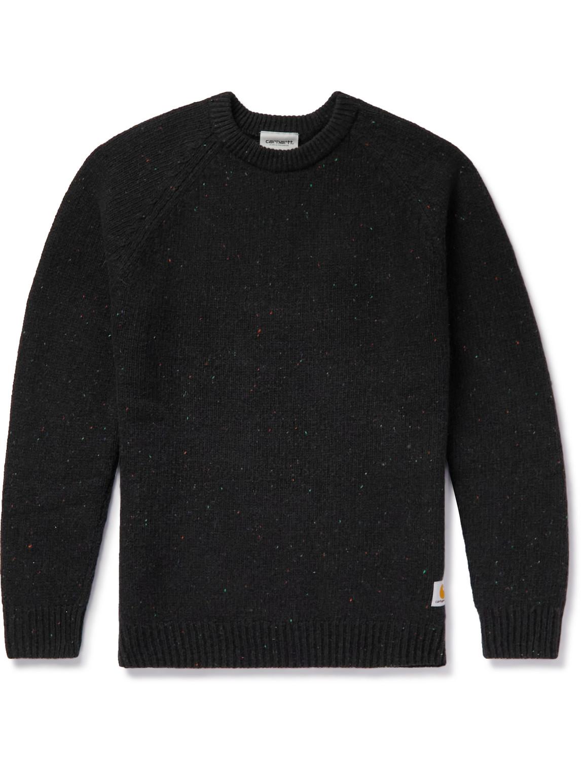 Carhartt WIP Anglistic Wool-blend Sweater in Black for Men | Lyst