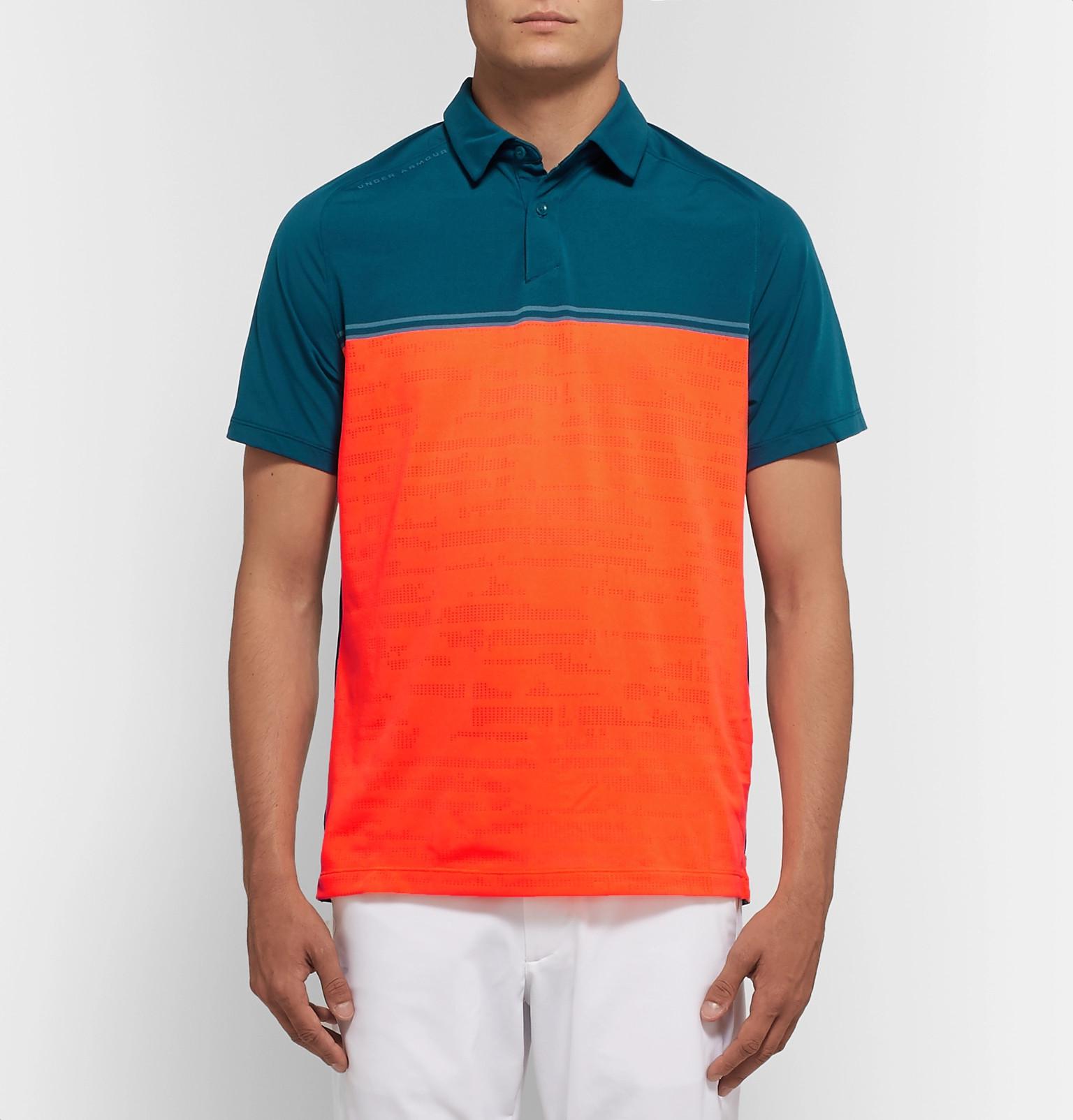under armour two tone polo