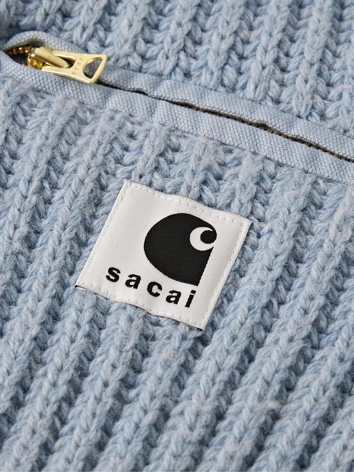 Sacai Carhartt Wip Detroit Ribbed Wool And Nylon-blend Sweater in