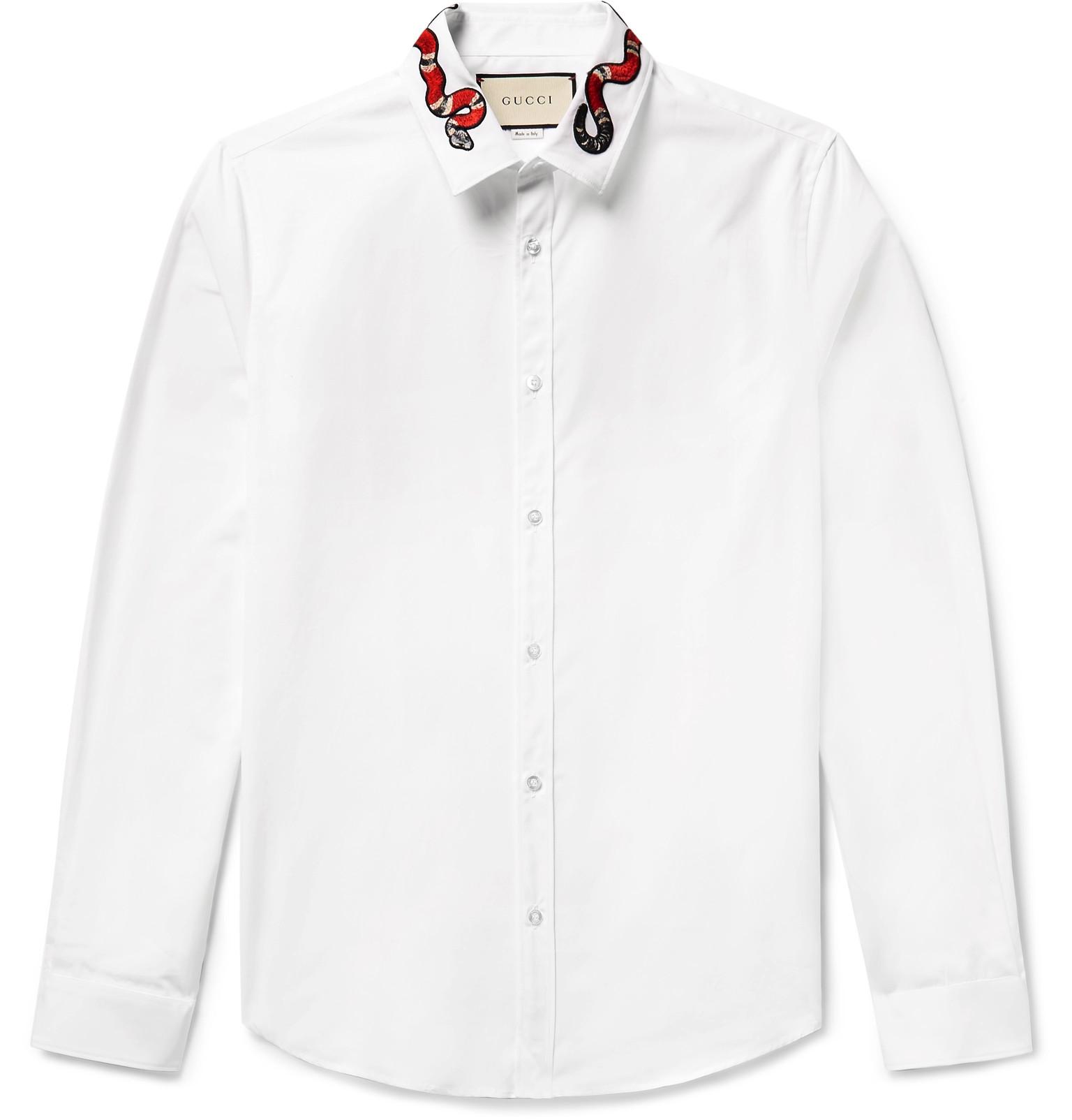 gucci shirt snake collar