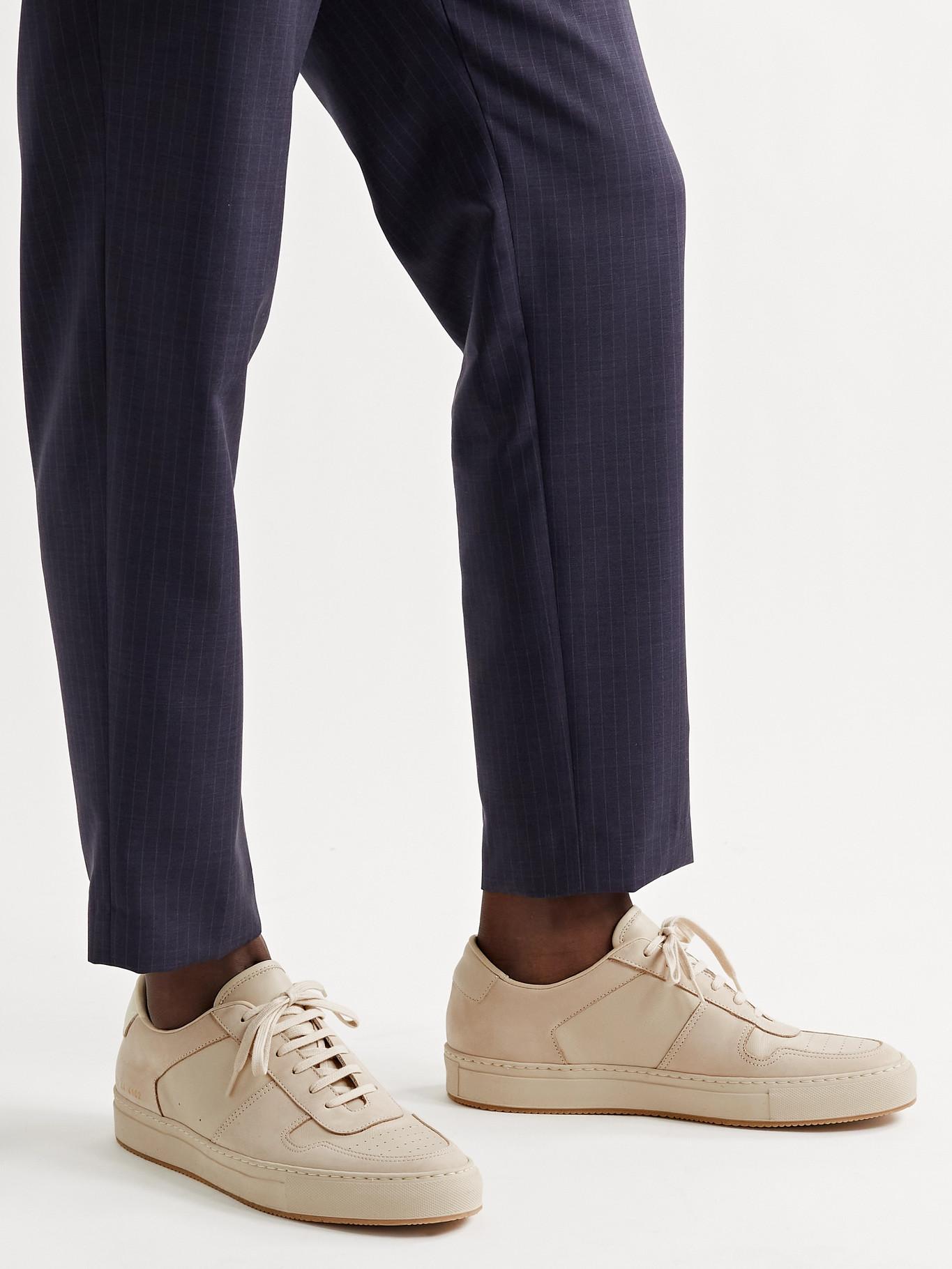 Common Projects Bball Saffiano Leather And Nubuck Sneakers for Men | Lyst  Canada