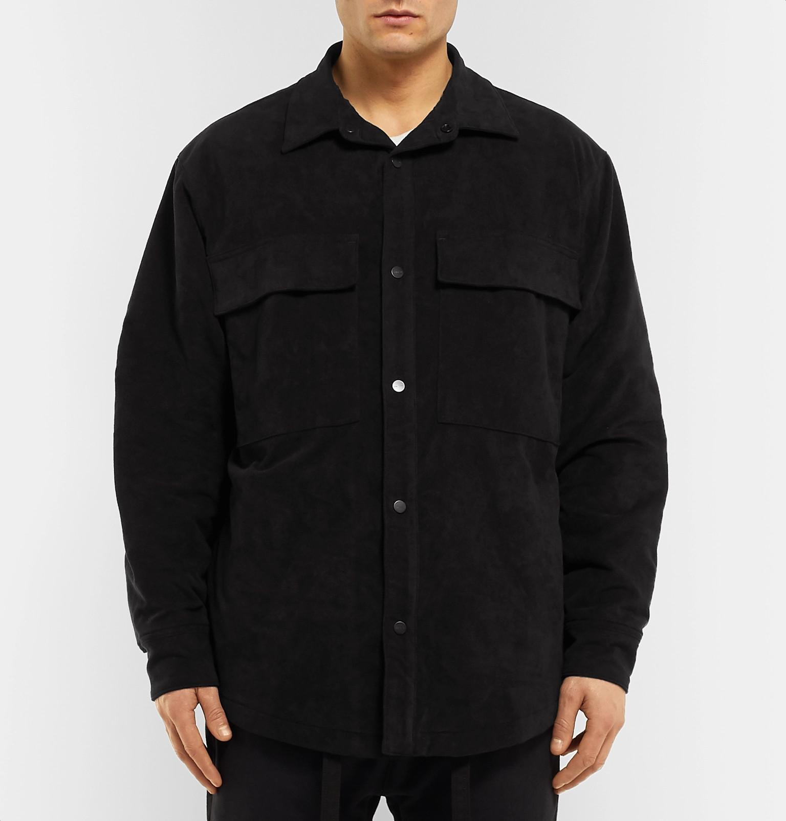 fear of god suede shirt