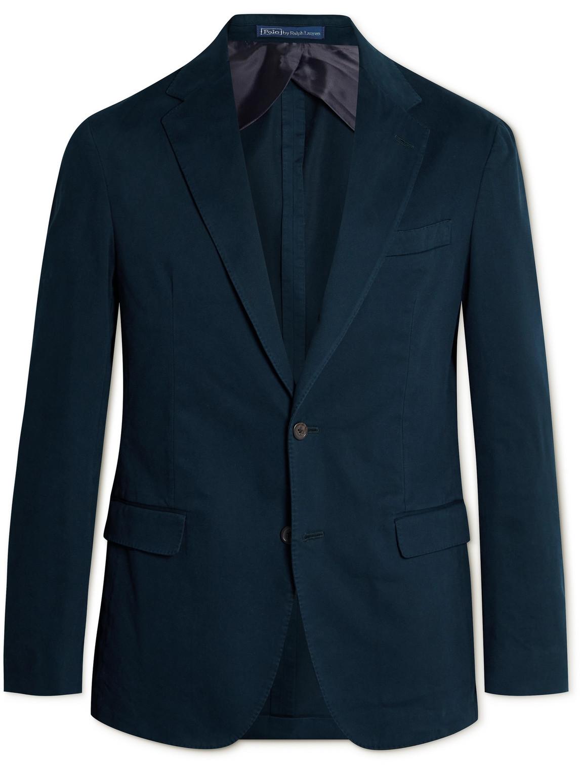 Polo Ralph Lauren Slimfit Unstructured Garmentdyed Stretchcotton Blazer in Blue for Men Lyst
