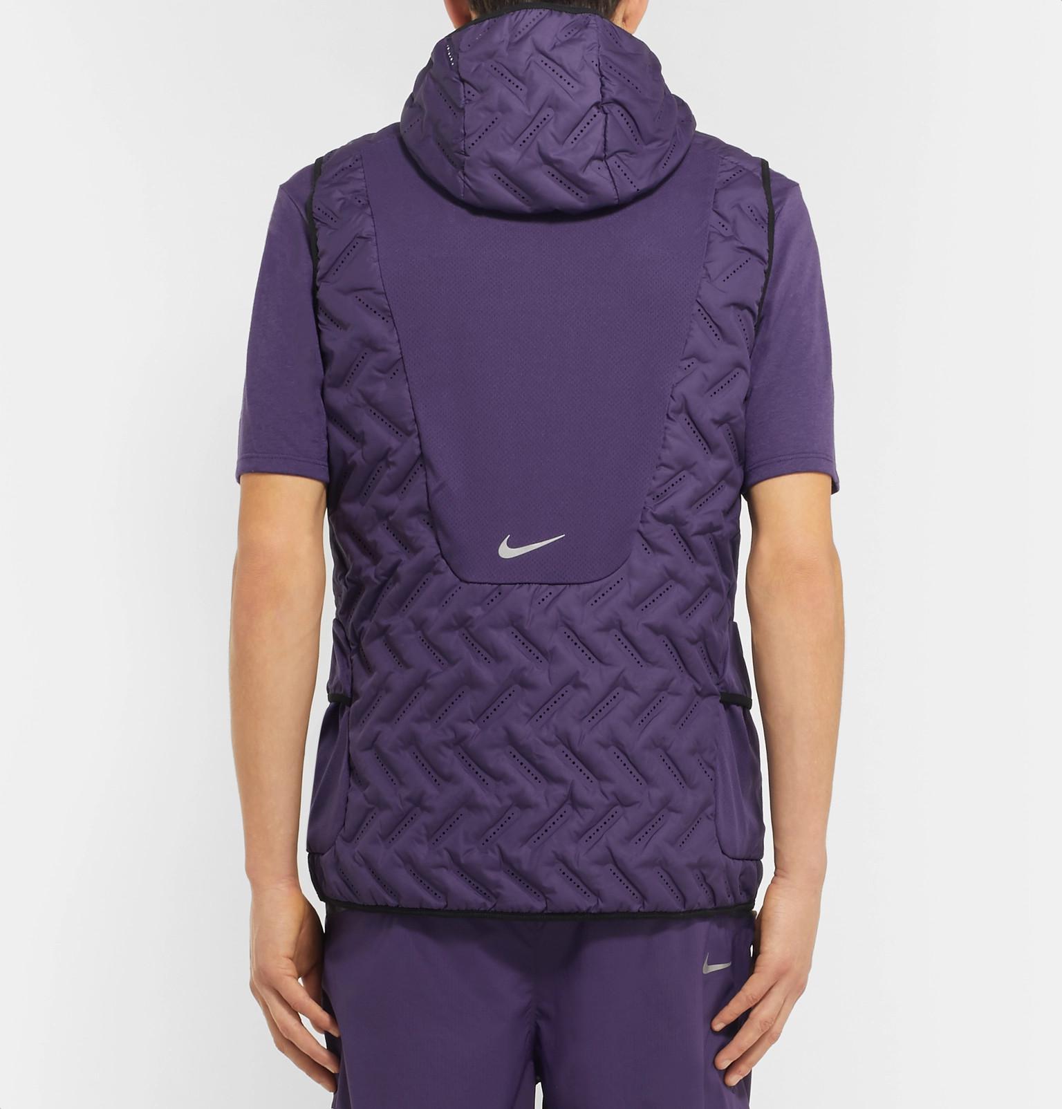 Nike Synthetic Nikelab Gyakusou Shell Down Gilet in Purple for Men | Lyst