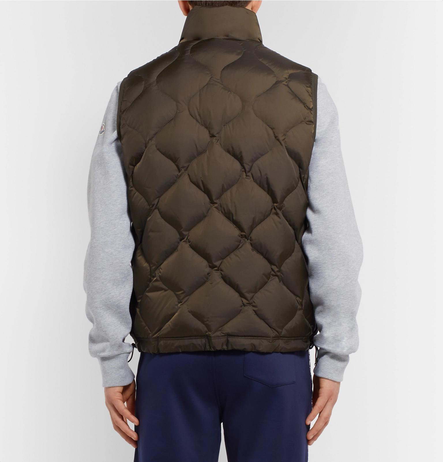 Moncler Allemont Quilted Shell Down Gilet in Army Green (Green) for Men ...