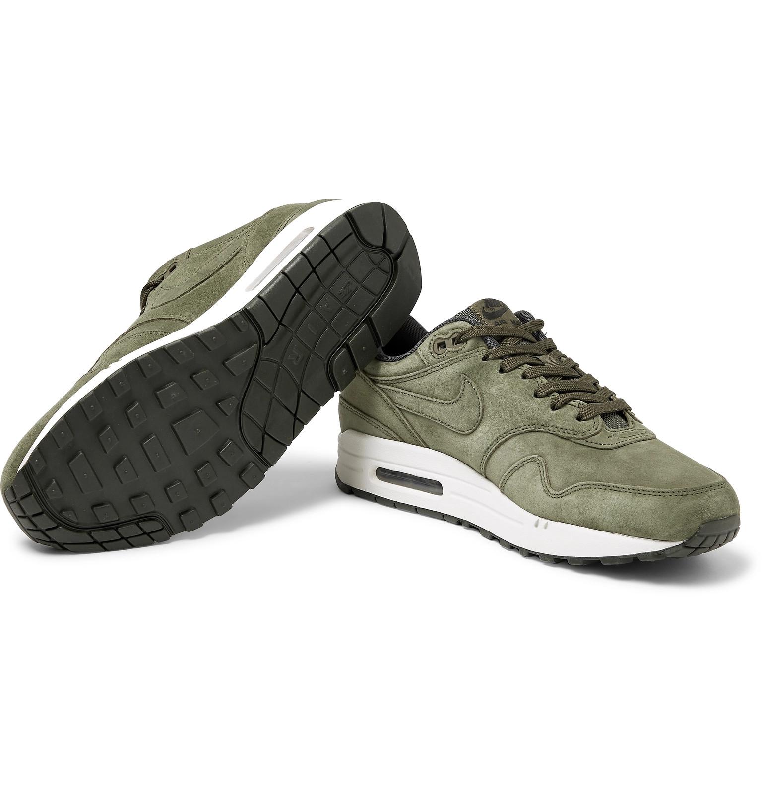 Nike Air Max 1 Premium Suede Sneakers in Green for Men | Lyst Australia