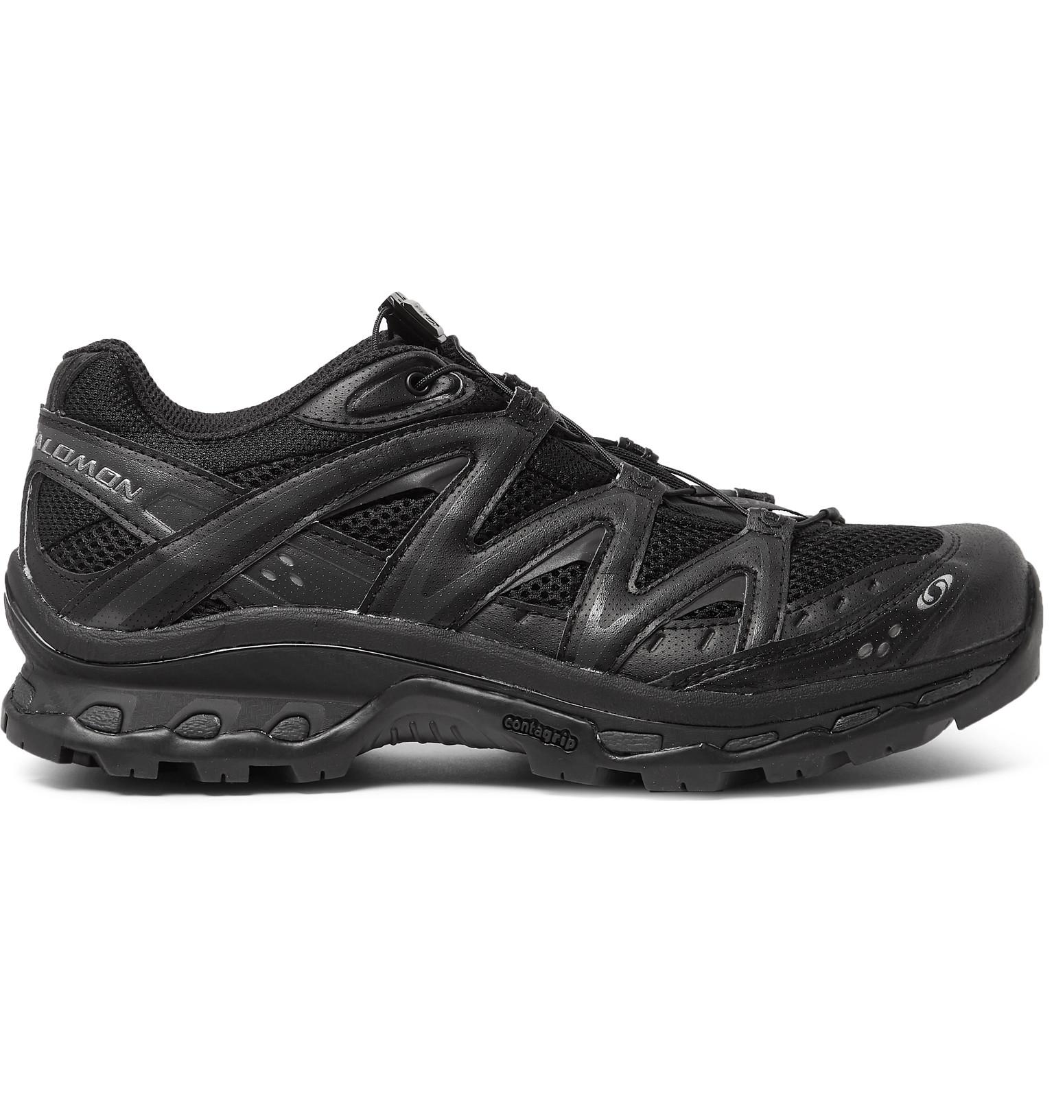Yves Salomon Xt-quest Adv Mesh, Faux Leather And Rubber Running ...
