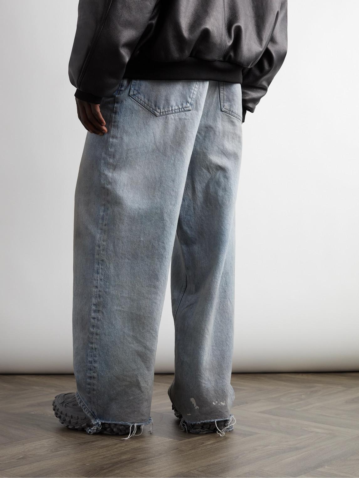 Balenciaga Japanese Twill Baggy Jeans in Blue for Men | Lyst
