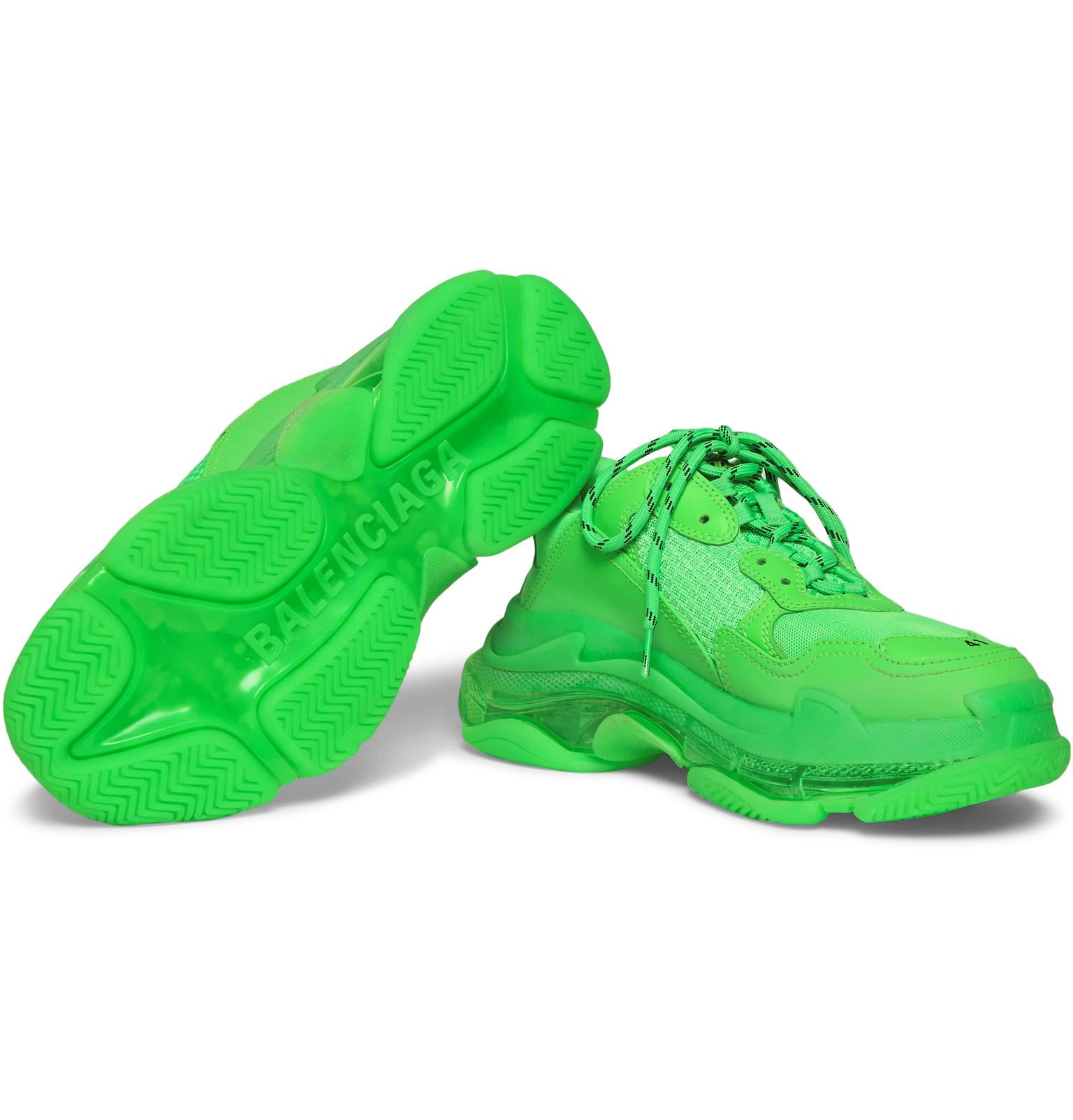 lime green balenciaga sneakers