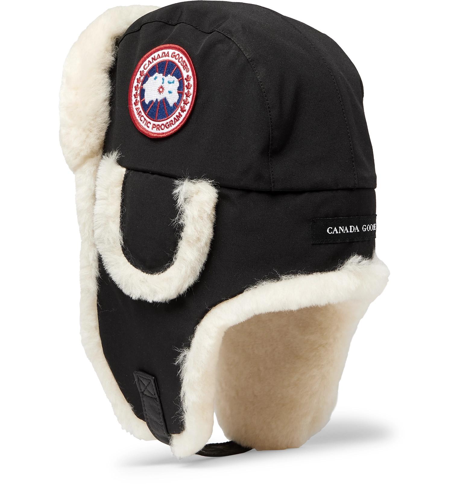 canada goose shearling hat