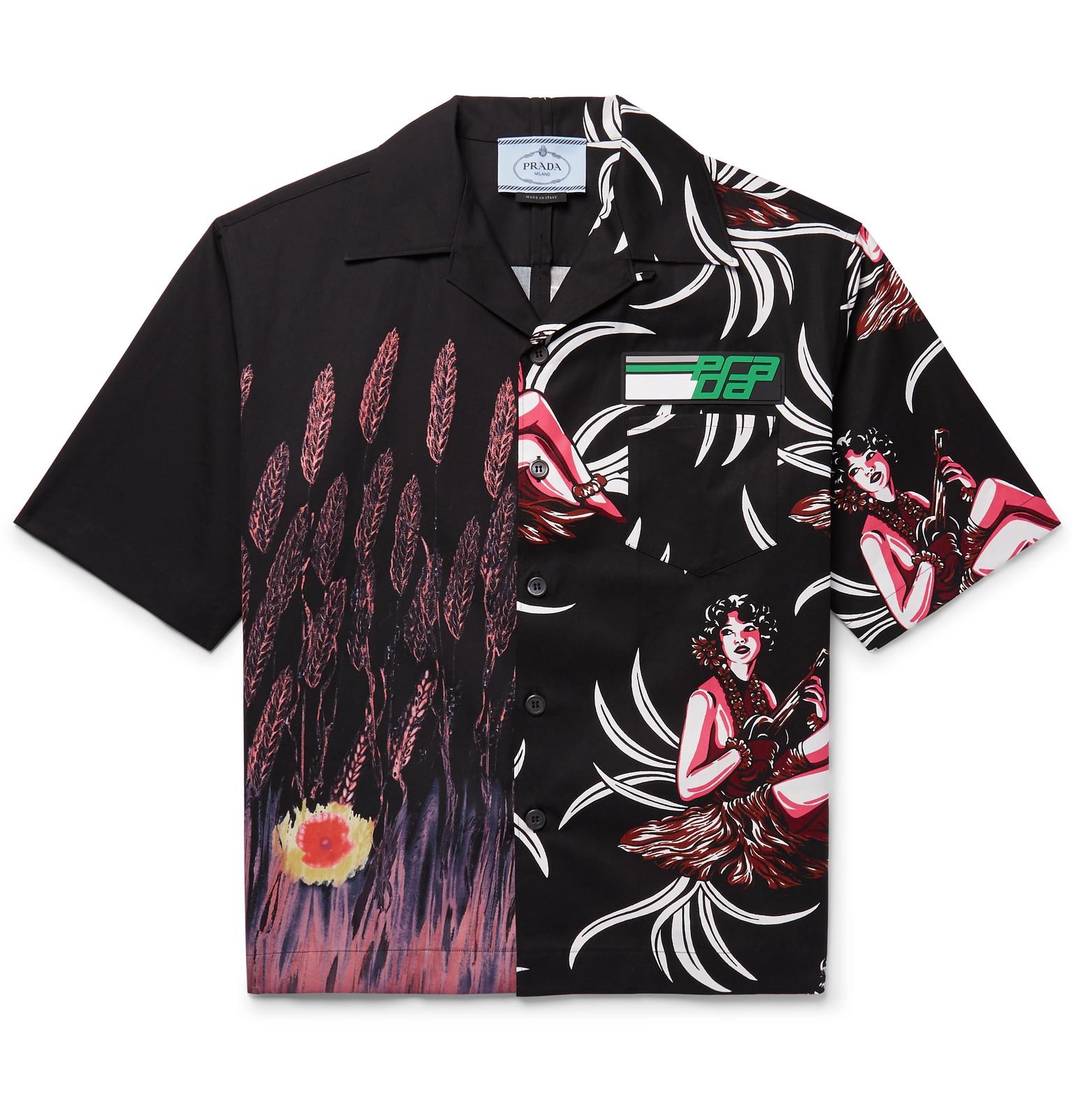 Prada printed cotton poplin shirt Clearance
