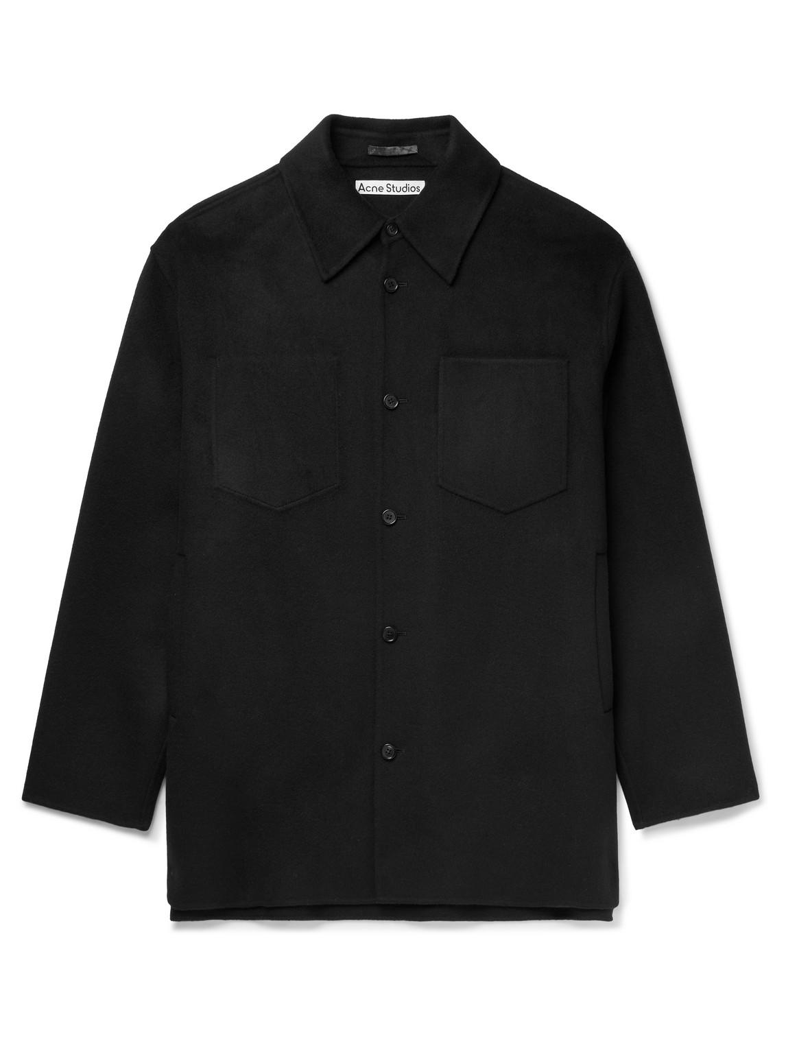 Acne Studios Domen Oversized Double-faced Wool Overshirt in Black for ...