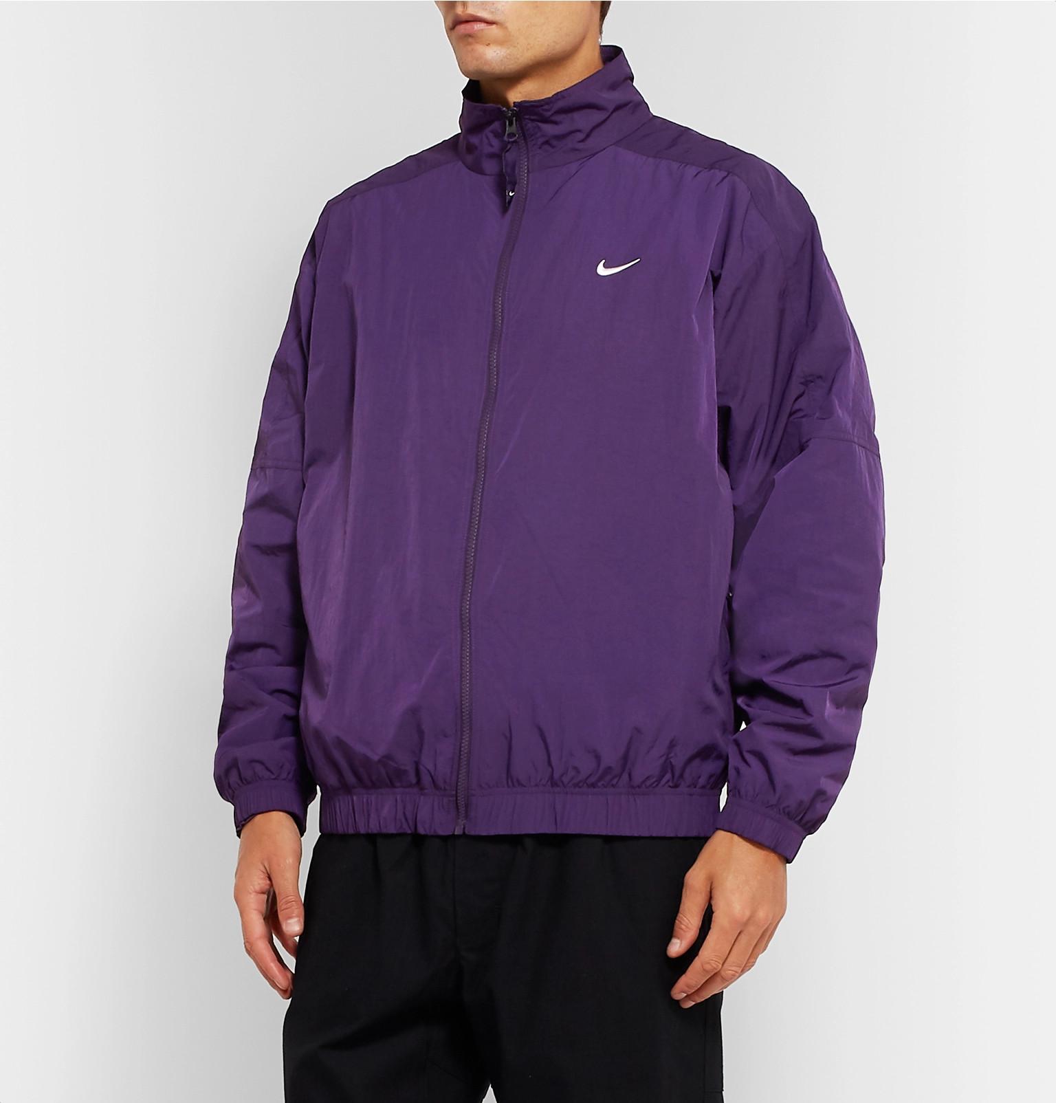 Nike Synthetic Nrg Logo-embroidered Shell Track Jacket in Purple for Men -  Lyst