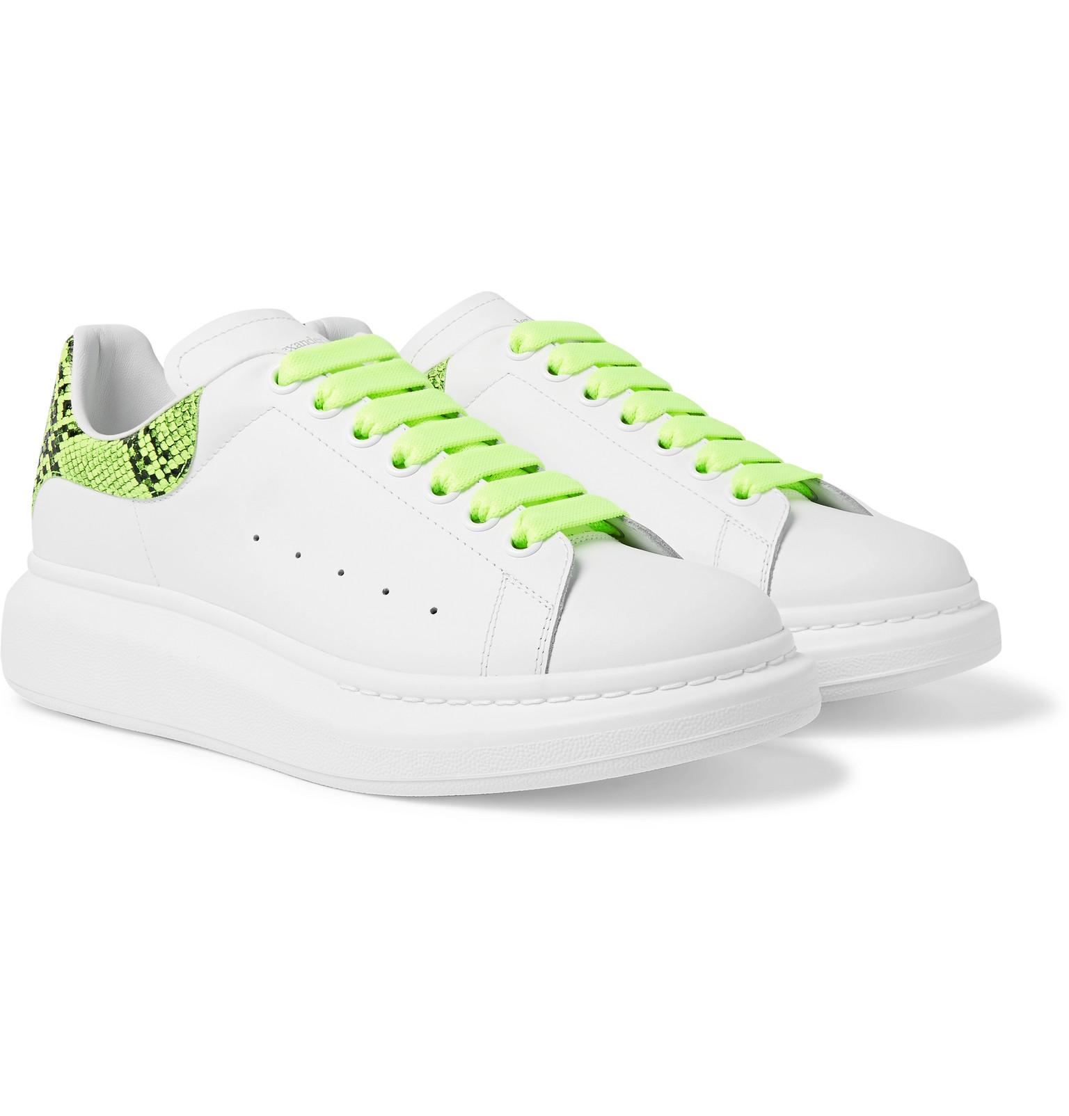 alexander mcqueen neon shoes