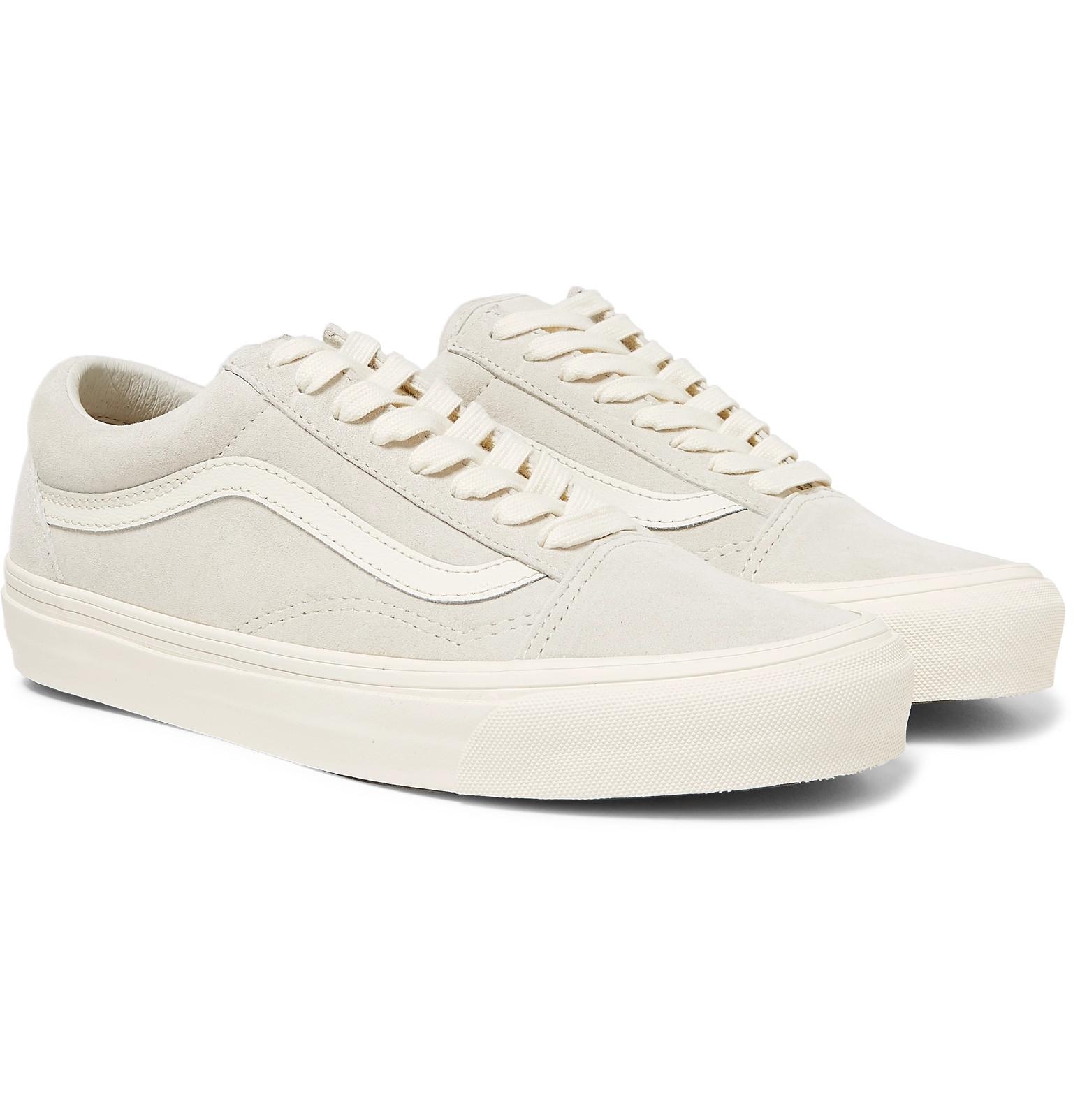 Vans Og Old Skool Lx Leather-trimmed Suede Sneakers in White for Men - Lyst