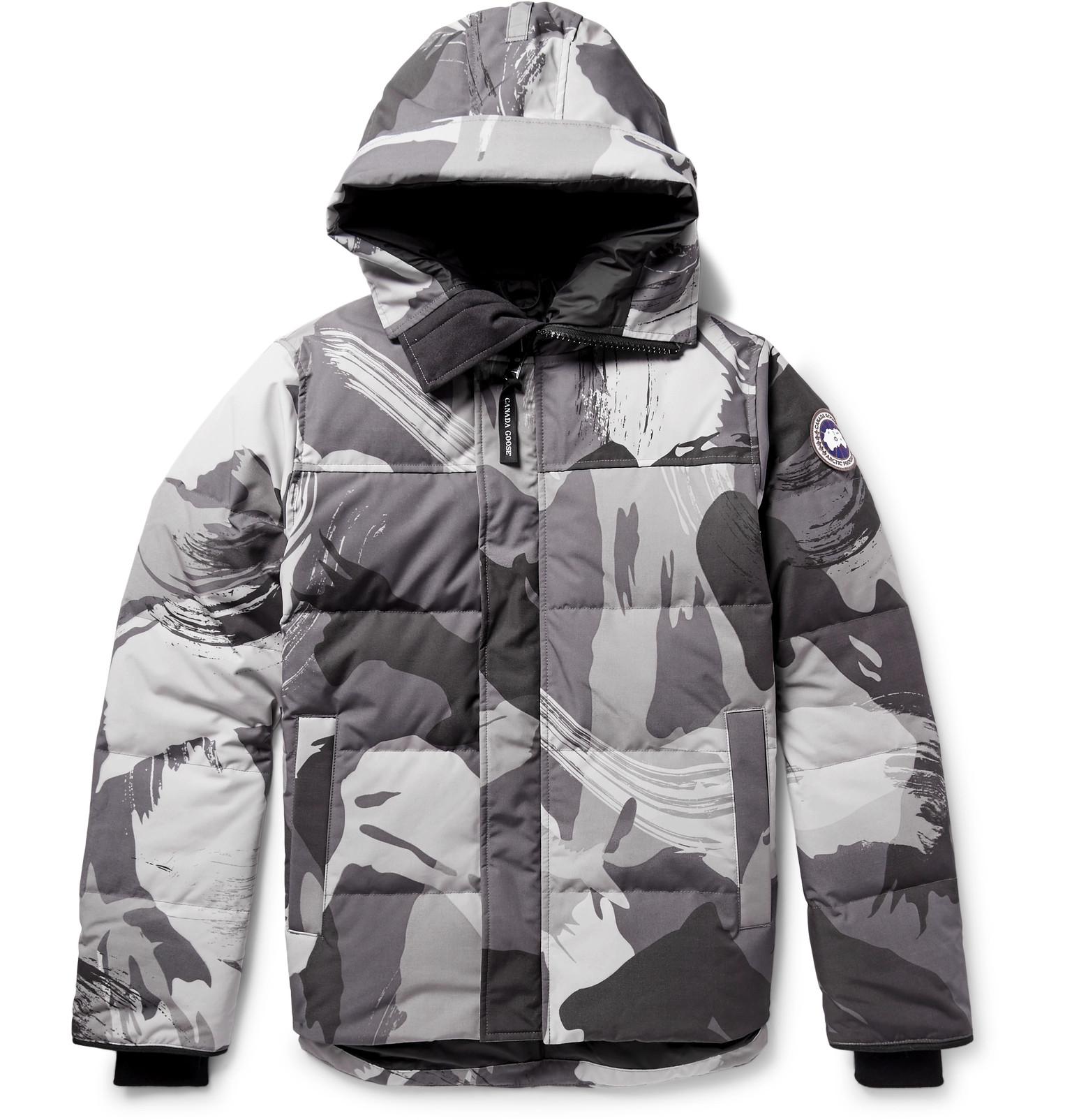 Canada Goose Goose Macmillan Printed Quilted Shell Hooded Down Parka in  Gray for Men - Lyst