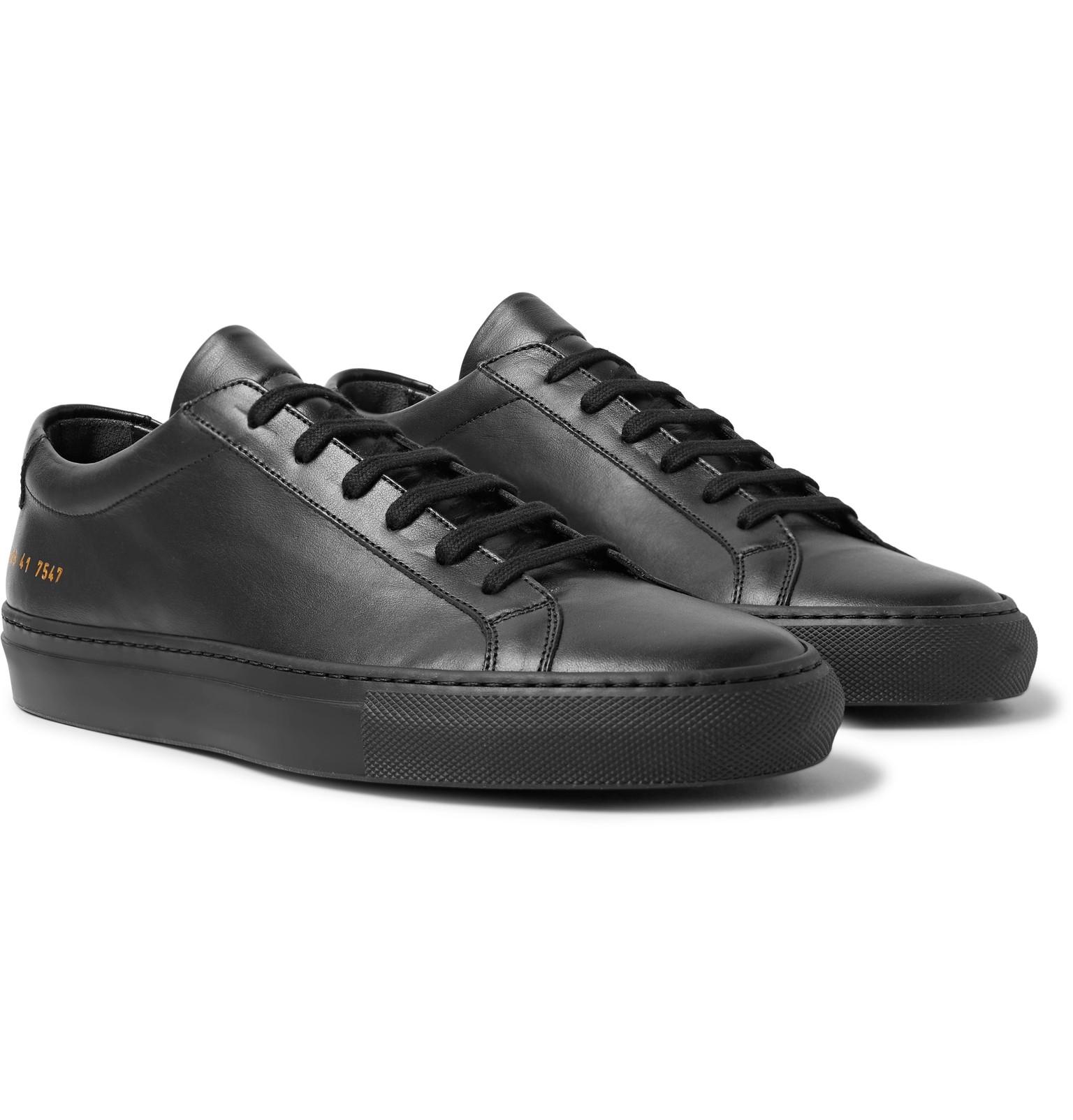 Common Projects Original Achilles Leather Sneakers in Black for Men ...