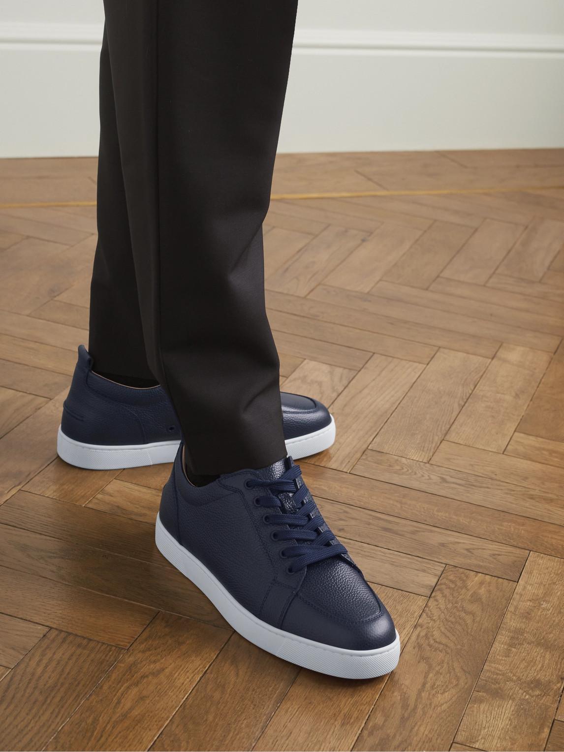Christian Louboutin Rantulow Full-grain Leather Sneakers in Blue for Men