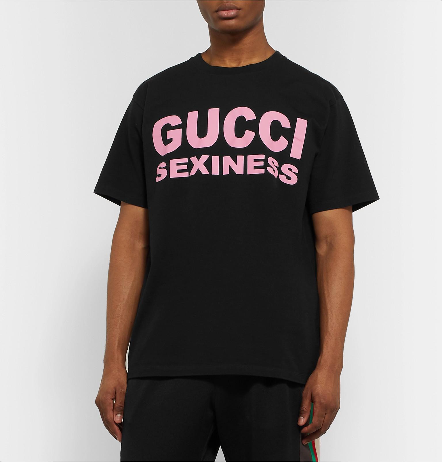Gucci Sexiness Logo T-shirt in Black for Men | Lyst Canada