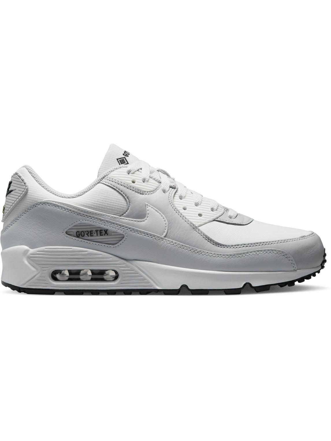 Nike Air Max 90 Rubber-trimmed Leather And Gore-tex® Ripstop Sneakers in  White for Men | Lyst