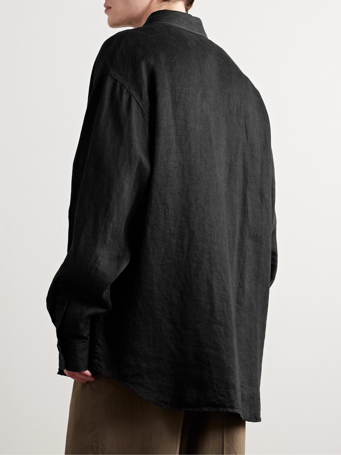 The Row Penn Oversized Linen-Twill Overshirt in Black for Men