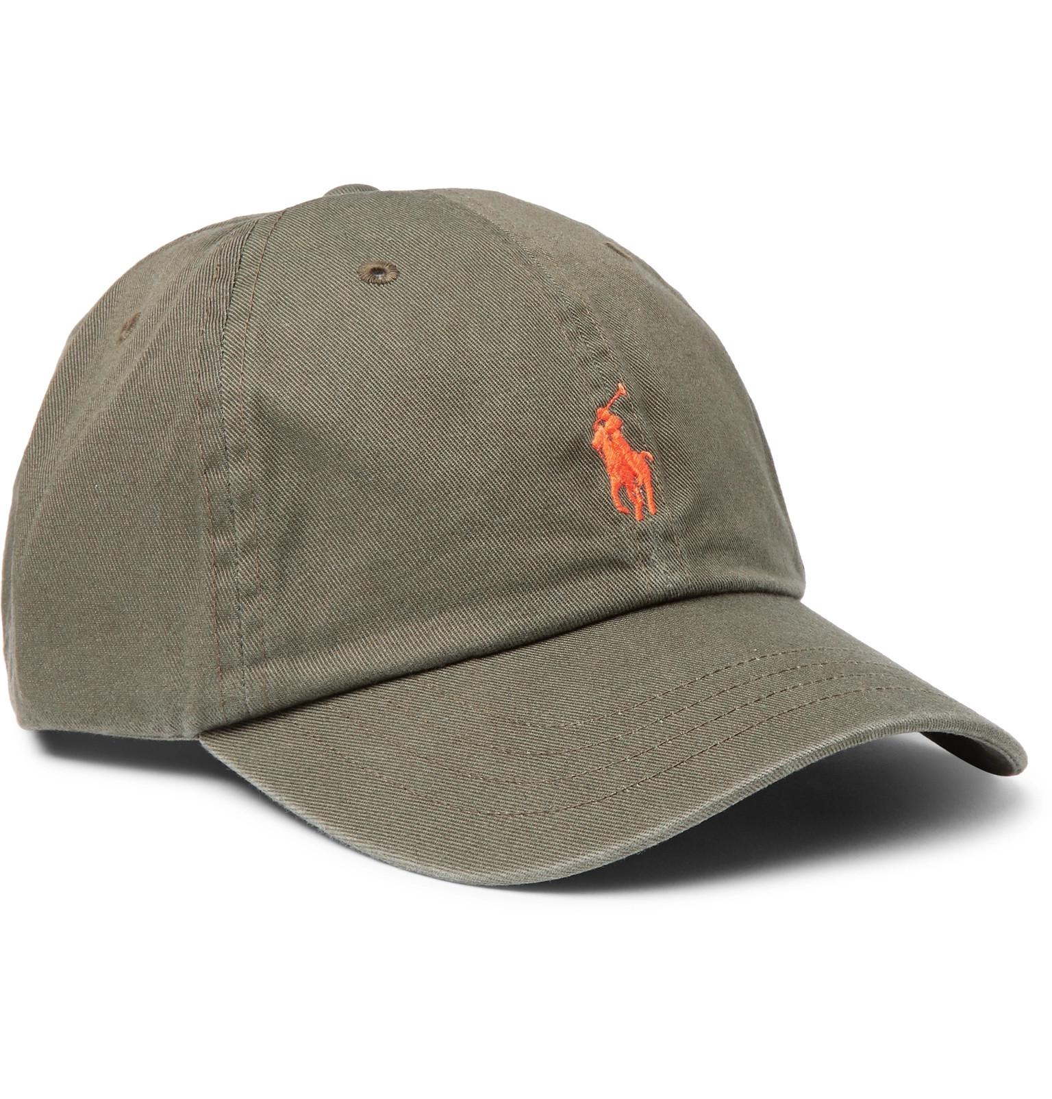 Polo Ralph Lauren Cottontwill Baseball Cap in Green for Men Lyst