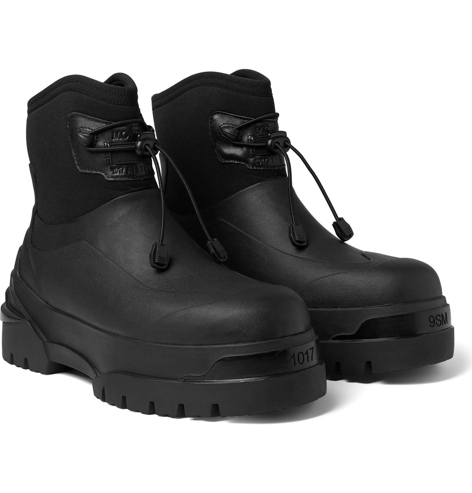 Moncler Genius 6 Moncler 1017 Alyx 9sm Leather-trimmed Rubber And Neoprene  Boots in Black for Men | Lyst