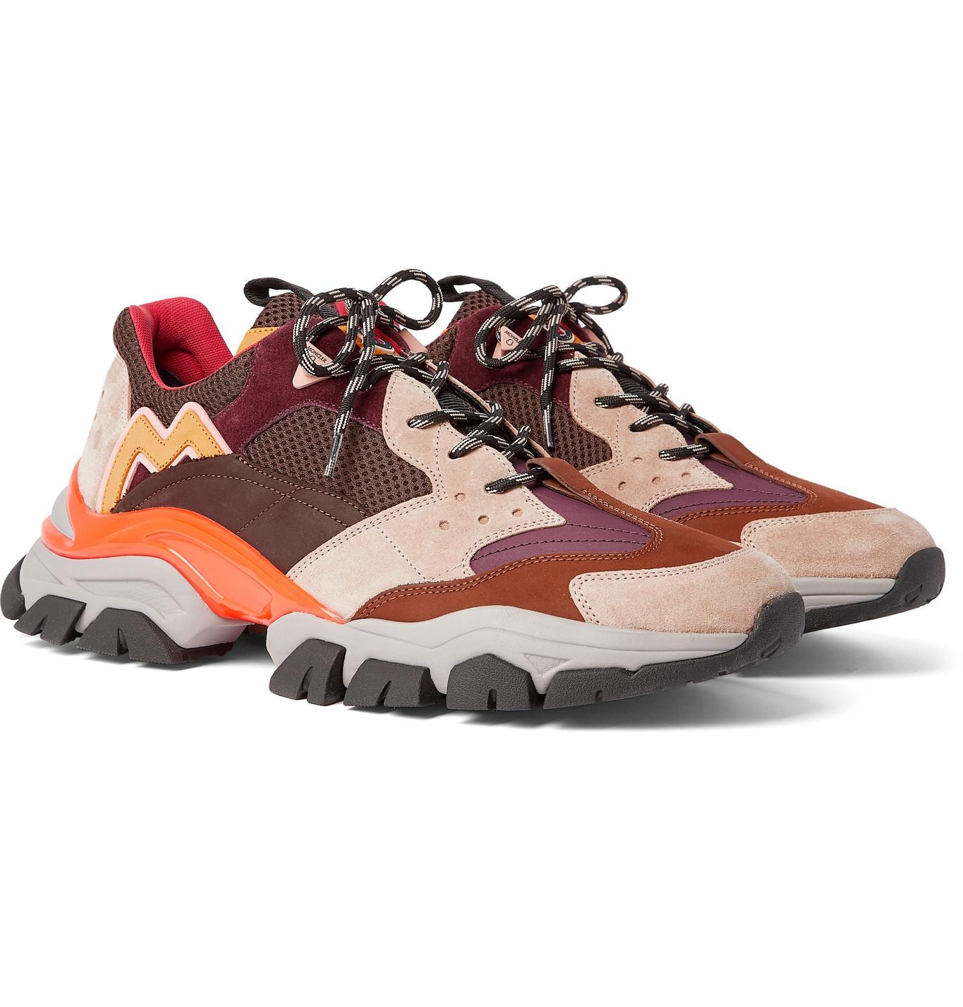 moncler suede mesh runner
