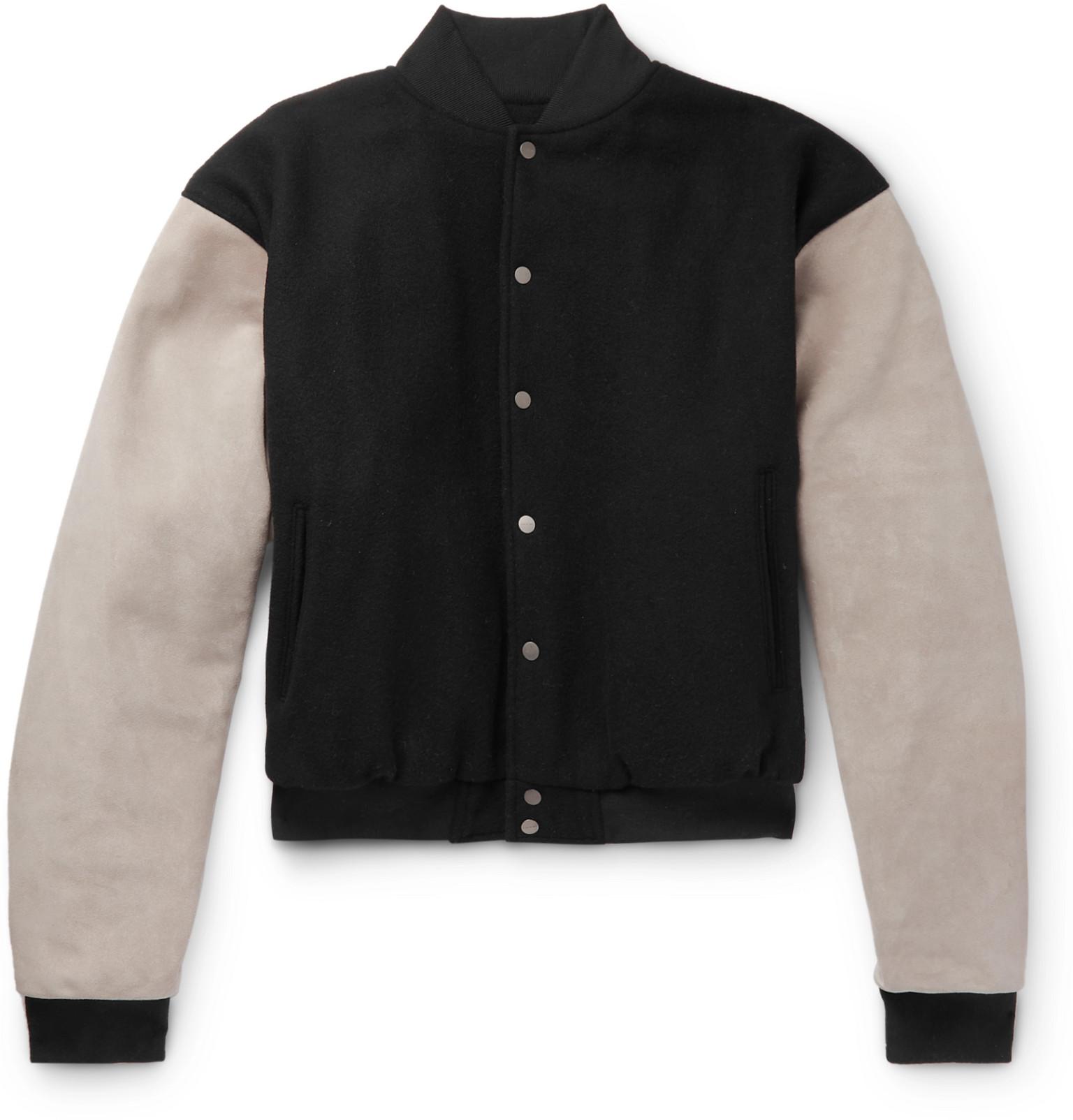 Fear Of God Sixth Collection Suede-sleeve Bomber Jacket in