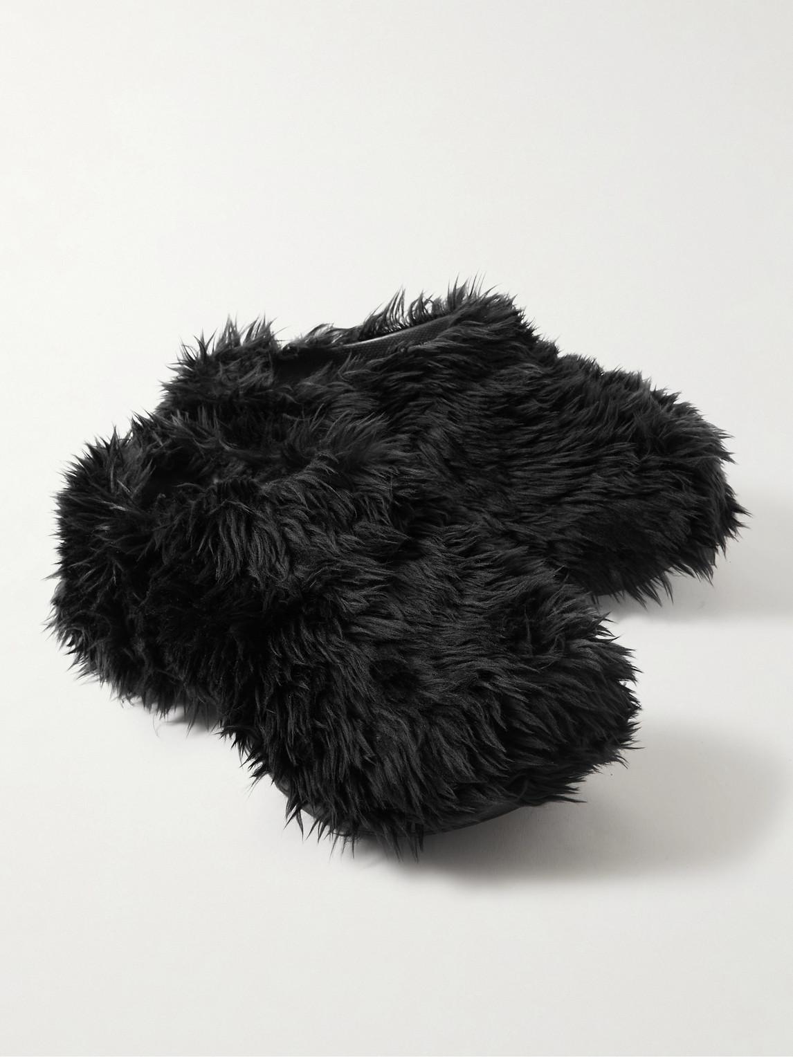 Balenciaga Crocs Faux Fur Eva Clogs in Black for Men | Lyst Canada