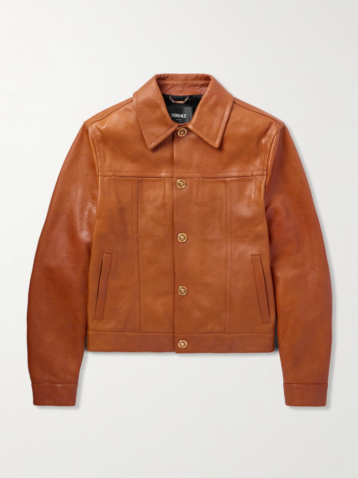 専用VERSACE Leather Raiders Jacket Versace Blouson leather jacket Versace