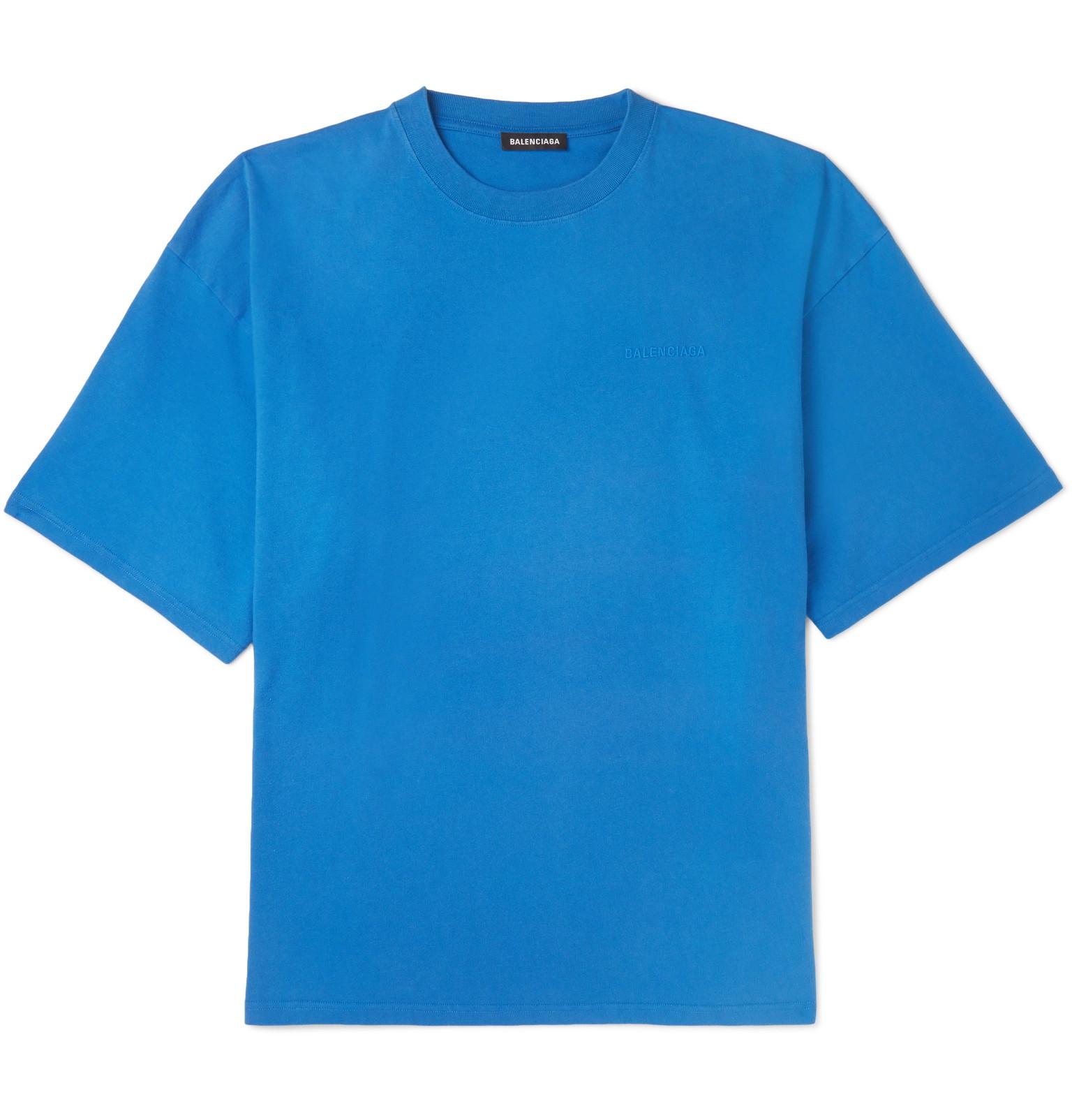 balenciaga blue t shirt
